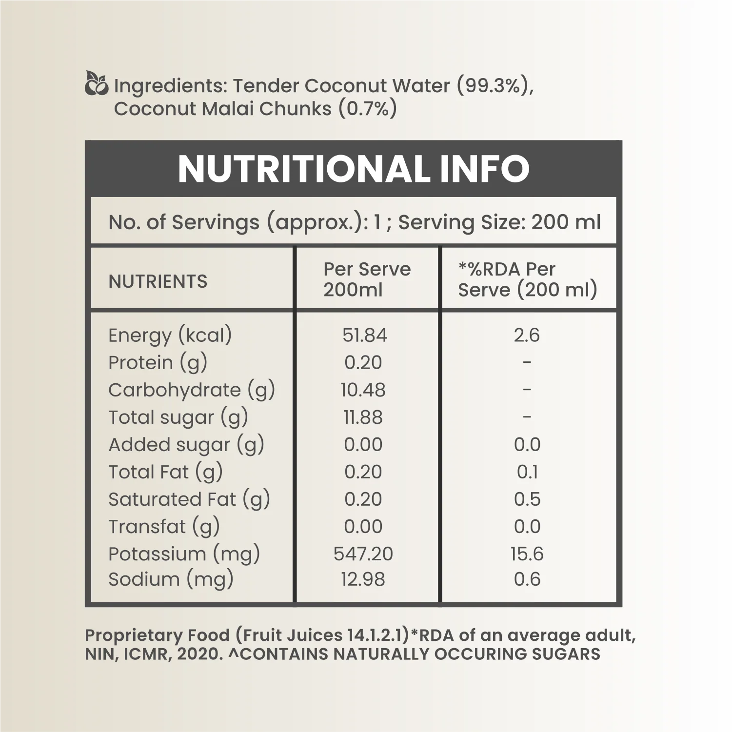 100% Natural Tender Coconut Water with Malai Chunks - 200ml, Pack of 4 (No Added Sugar, No Preservatives) - Image 8