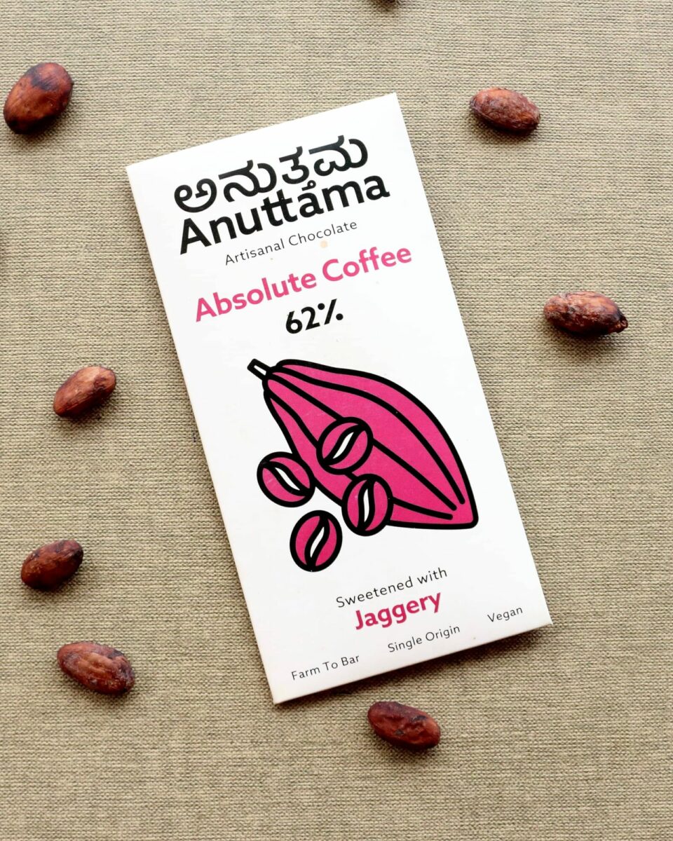 62% Cocoa Coffee Infused Dark Chocolate (Sweetened with Jaggery, Bold Roast Notes)