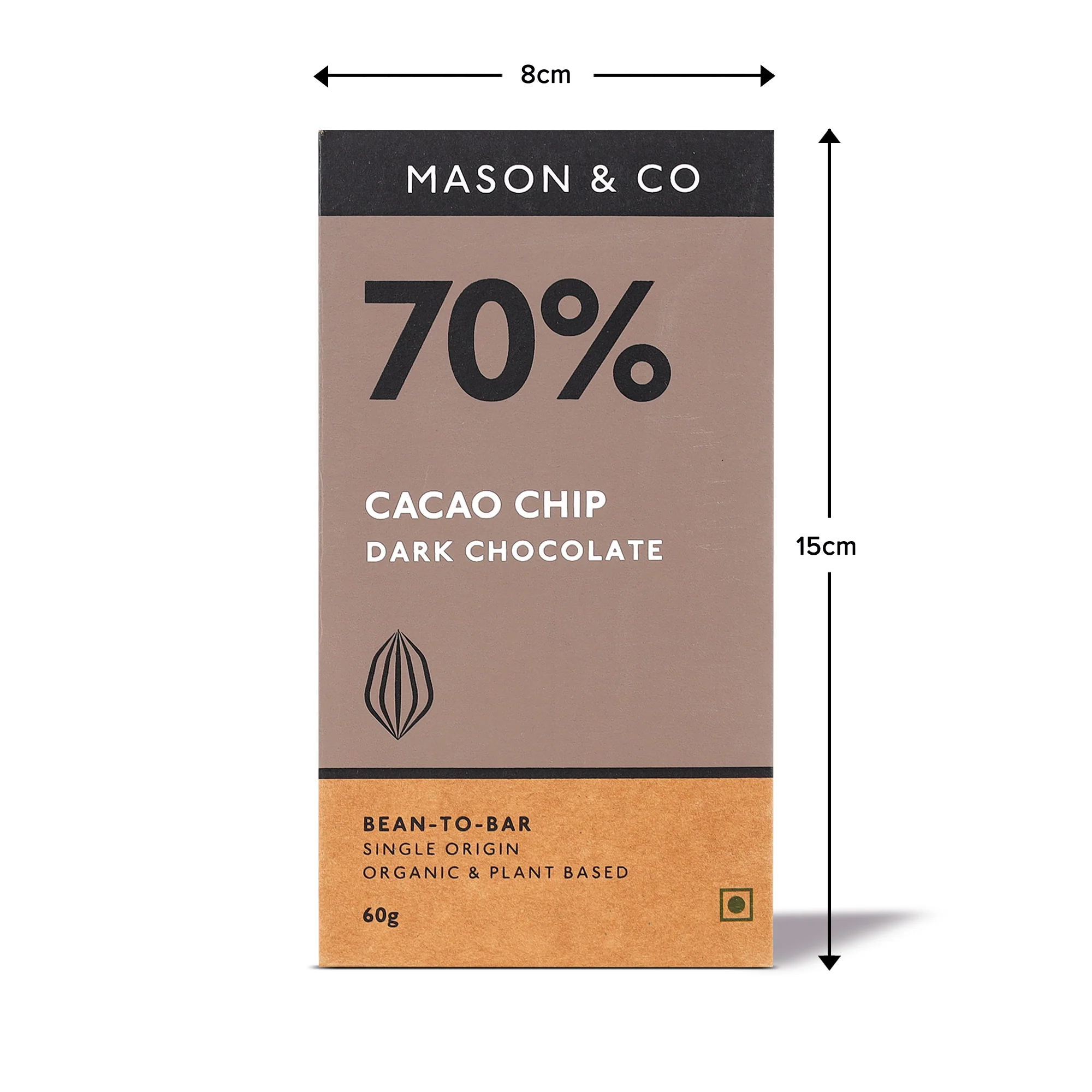 70% Cacao Chip Dark Chocolate, 60g - Image 4