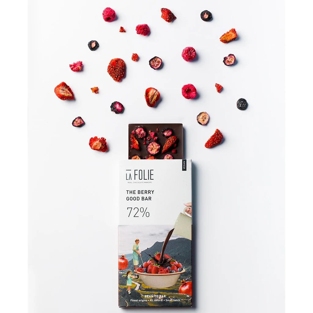 72% The Berry Good Bar Chocolate, 60g - Image 3