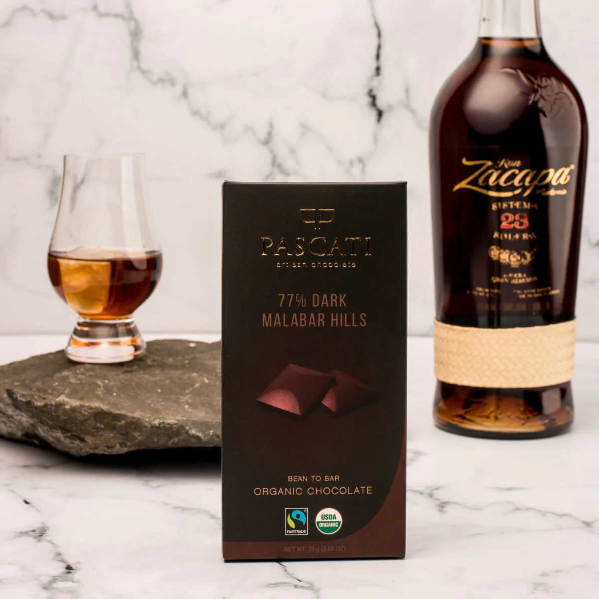77% Single Origin Malabar Hills Dark, India Organic Chocolate, 75g (Pack of 2) - Image 2