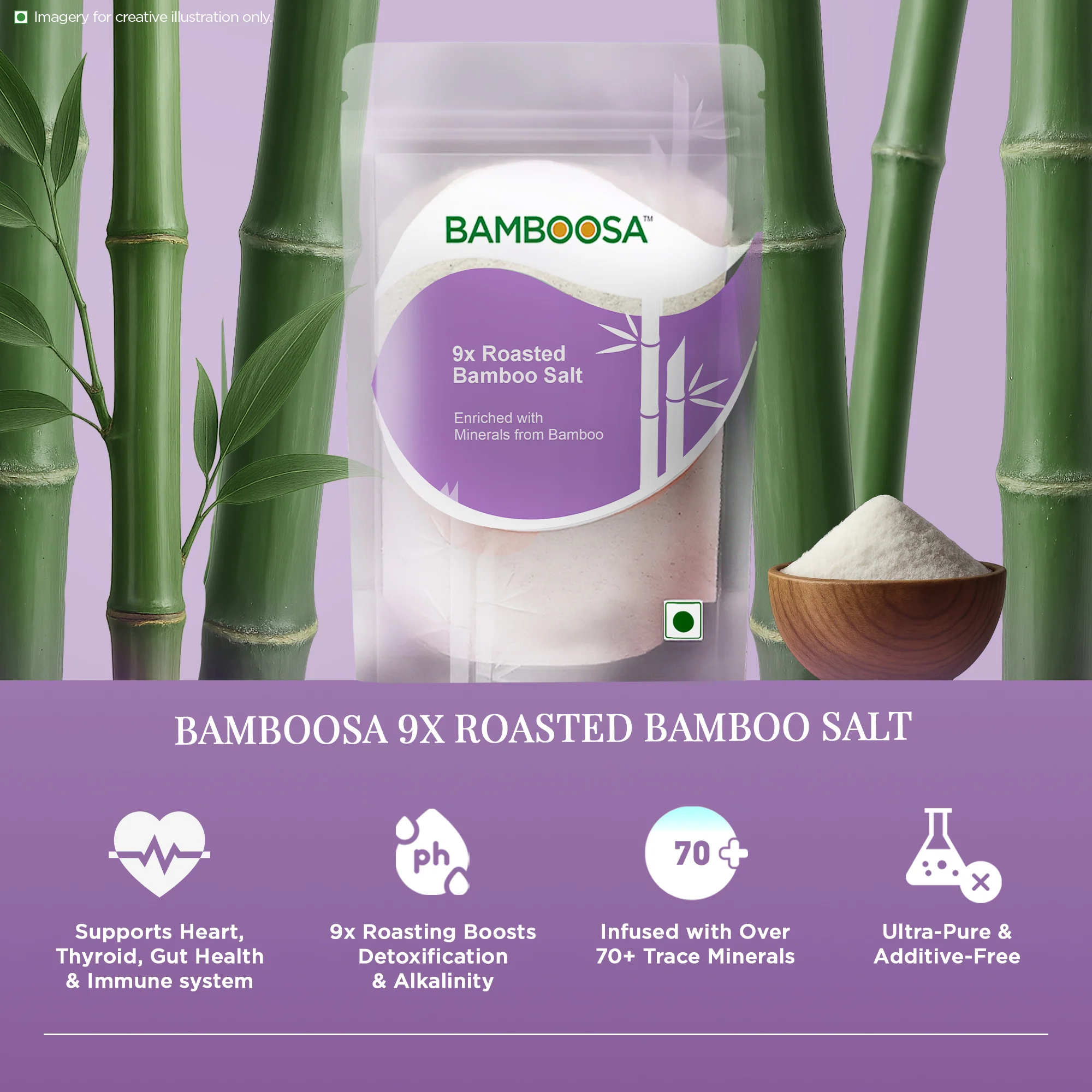 Bamboosa 9x Bamboo Roasted Salt, 500g (Mineral-Rich | Alkaline Salt | Cooking & Wellness) - Image 8