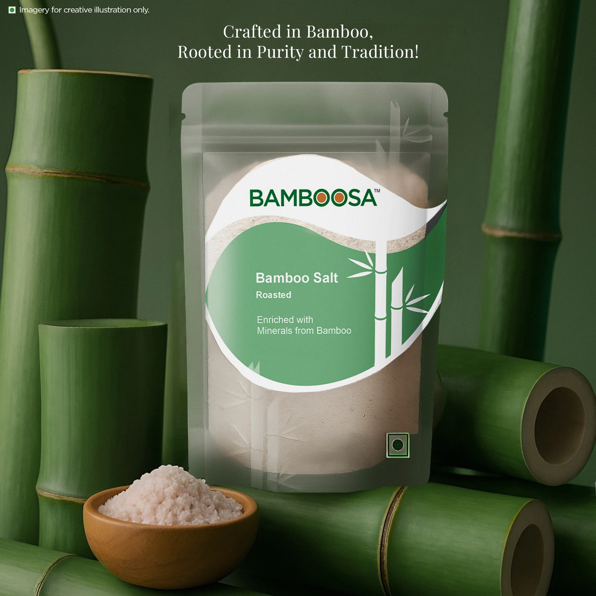 Bamboosa 3x Bamboo Roasted Salt, 500g (Mineral-Rich | Alkaline Salt | Cooking & Wellness) - Image 3
