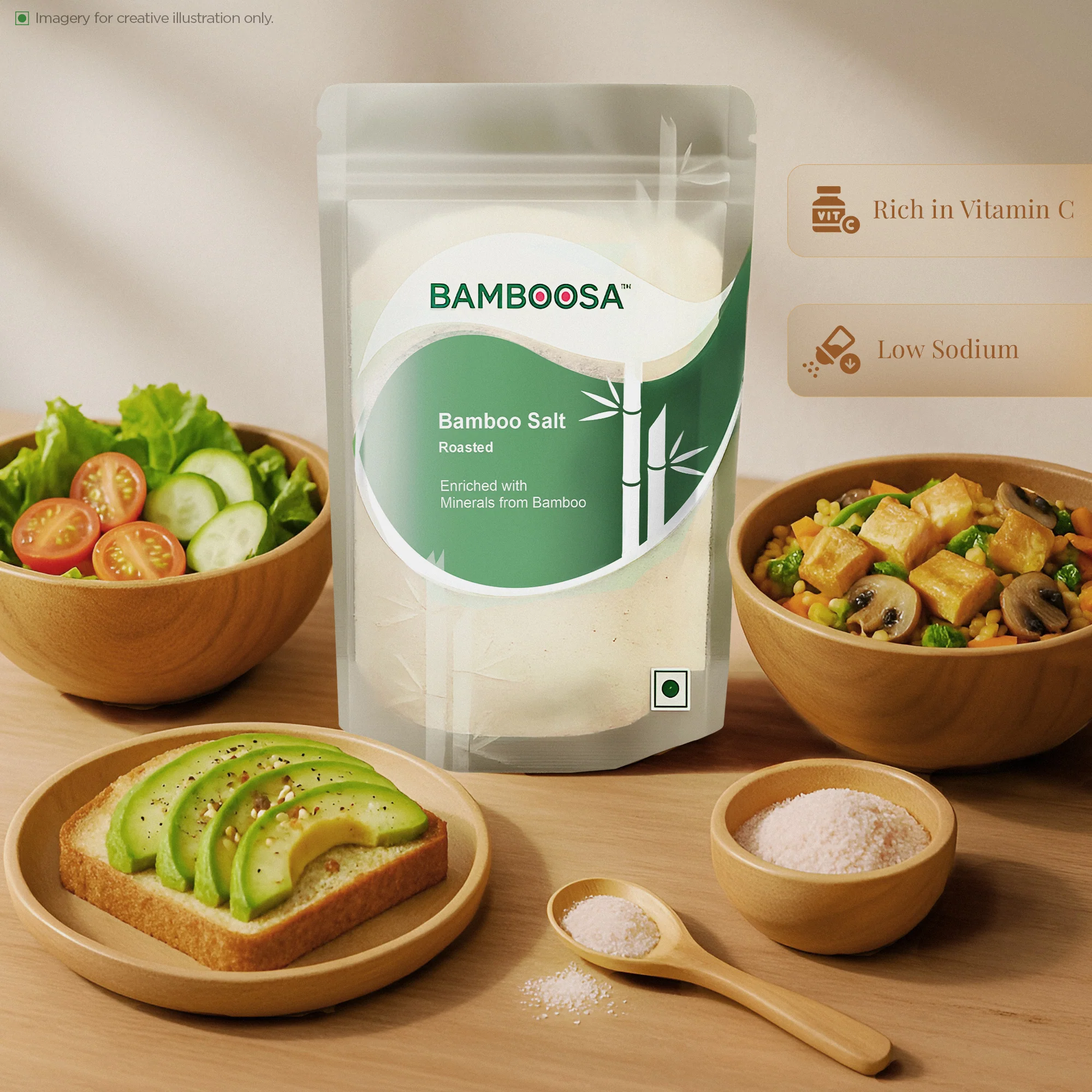 Bamboosa 3x Bamboo Roasted Salt, 500g (Mineral-Rich | Alkaline Salt | Cooking & Wellness) - Image 4