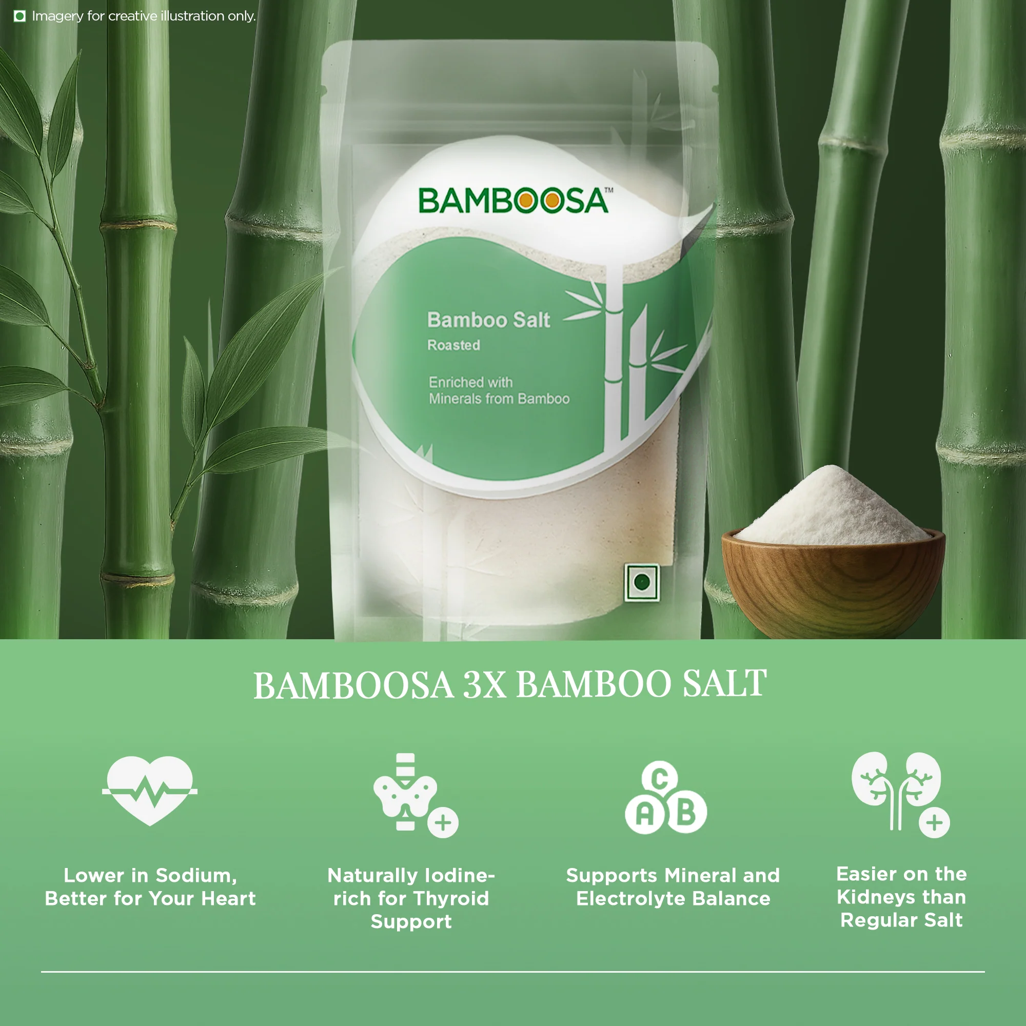 Bamboosa 3x Bamboo Roasted Salt, 500g (Mineral-Rich | Alkaline Salt | Cooking & Wellness) - Image 8