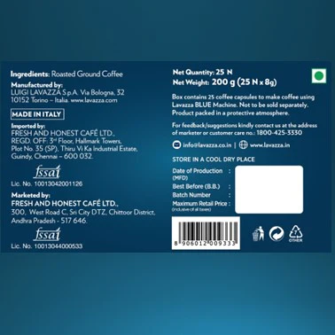 BLUE Espresso Intenso, Pack of 25 Coffee Capsules, Compatible with Lavazza BLUE Machines - Image 3