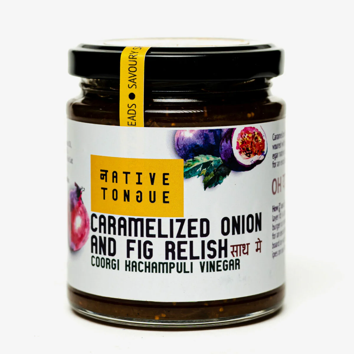 Caramelized Onion and Fig relish with Coorgi Kachampuli vinegar, 200g