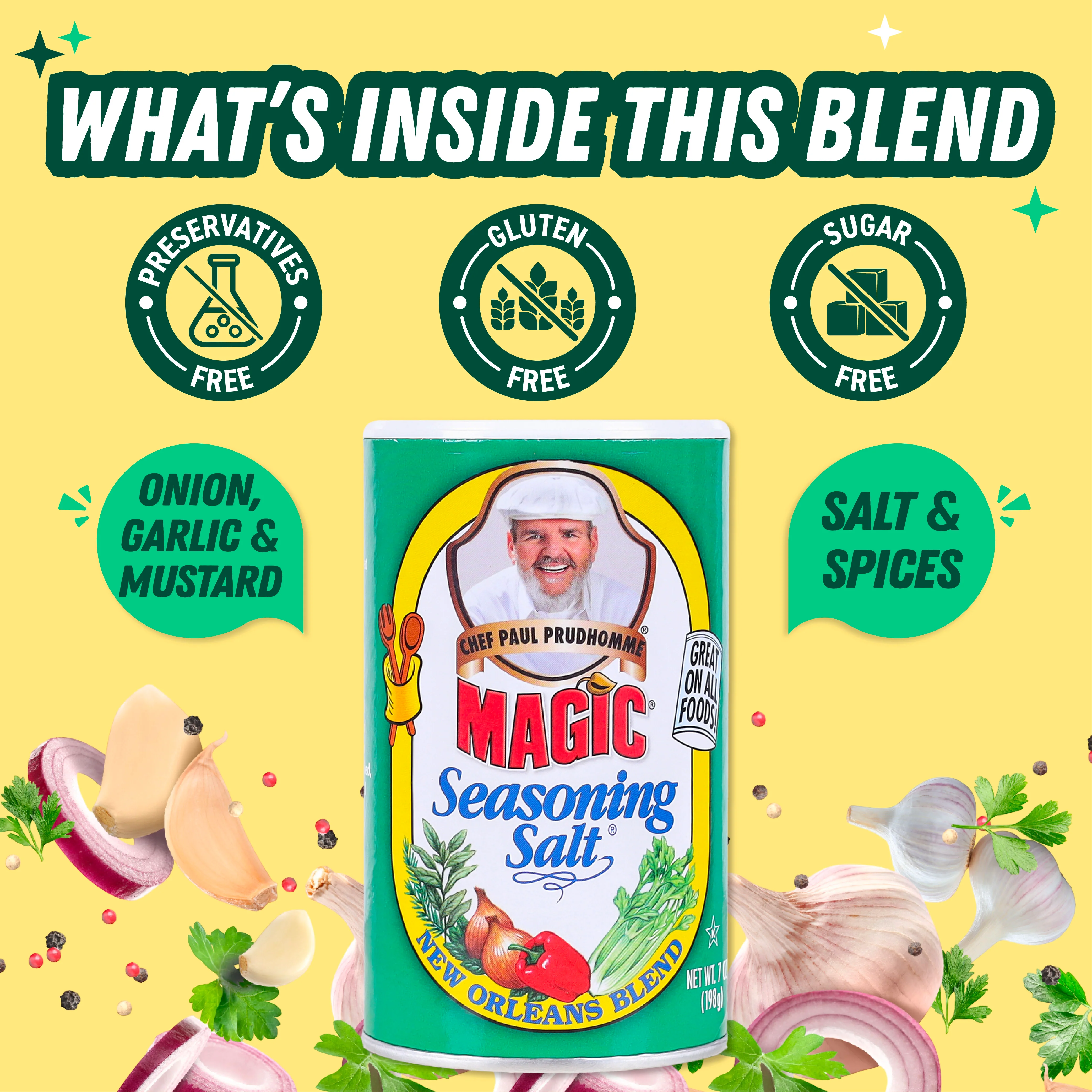 Chef Paul Prudhomme Magic Seasoning Salt, 198g (All-Purpose Savory Seasoning Blend, NO MSG, NO Preservatives, Gluten-free) - Image 6