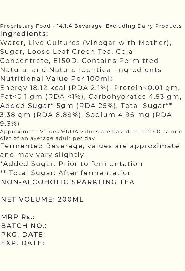 Cola Kombucha, 200ml - Image 5