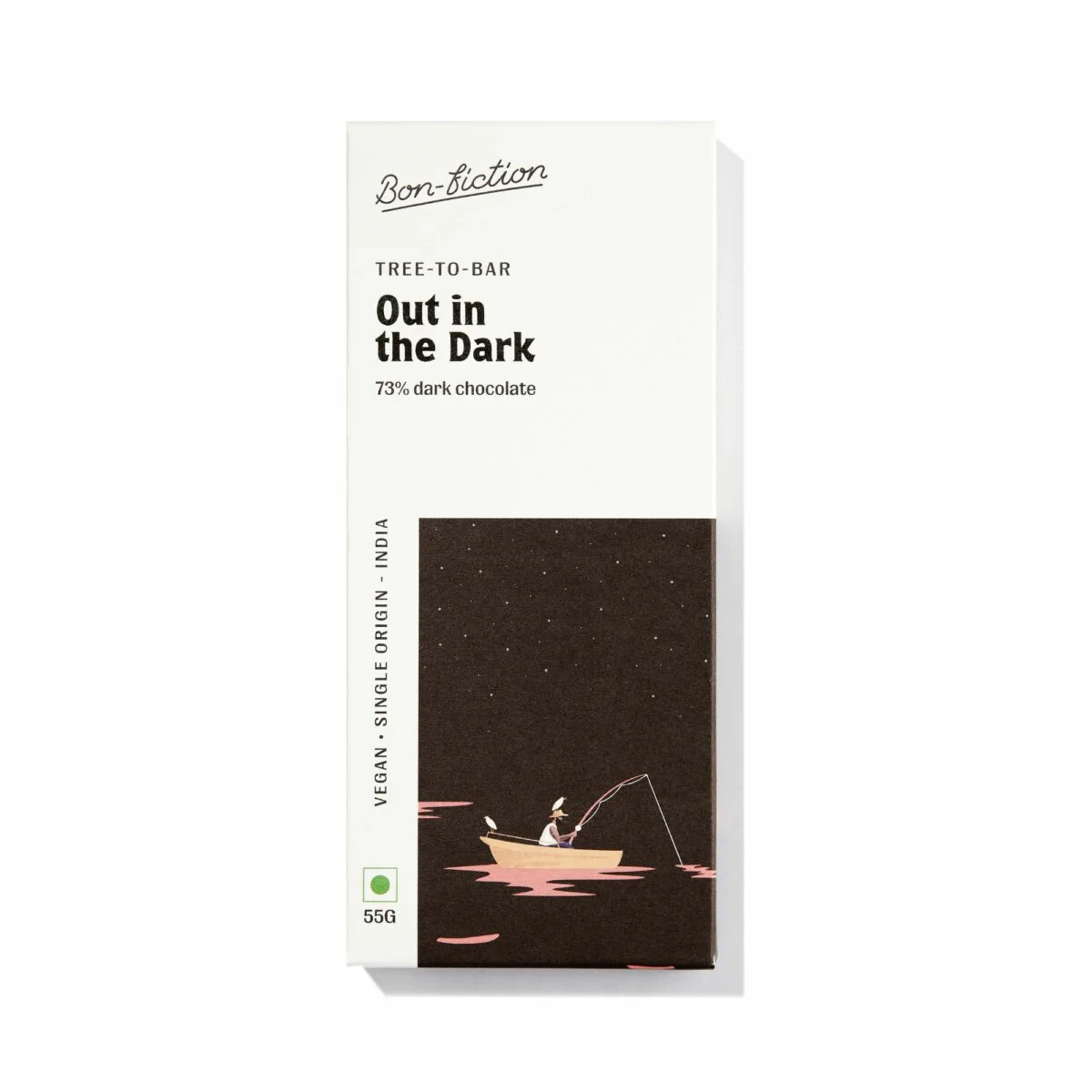 Dark Out in the Dark, 55g (73% Dark Chocolate, Smooth Balanced Dark Chocolate, Gourmet Craft Chocolate, Mild Bitter)