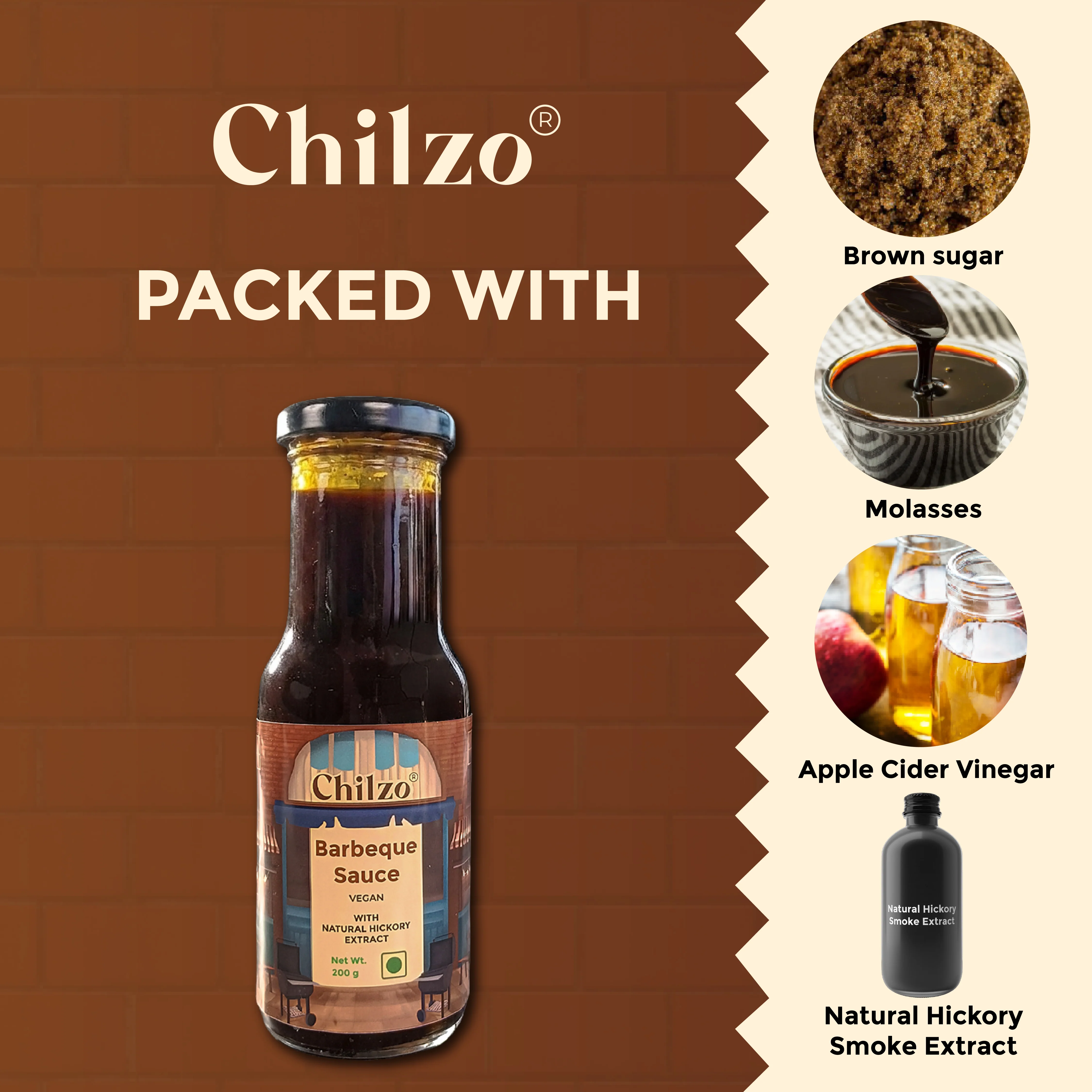 Hickory Barbecue Sauce,200g (Classic Smoky BBQ Sauce, No Added Colors or Flavours, Natural Hickory Smoke) - Image 8