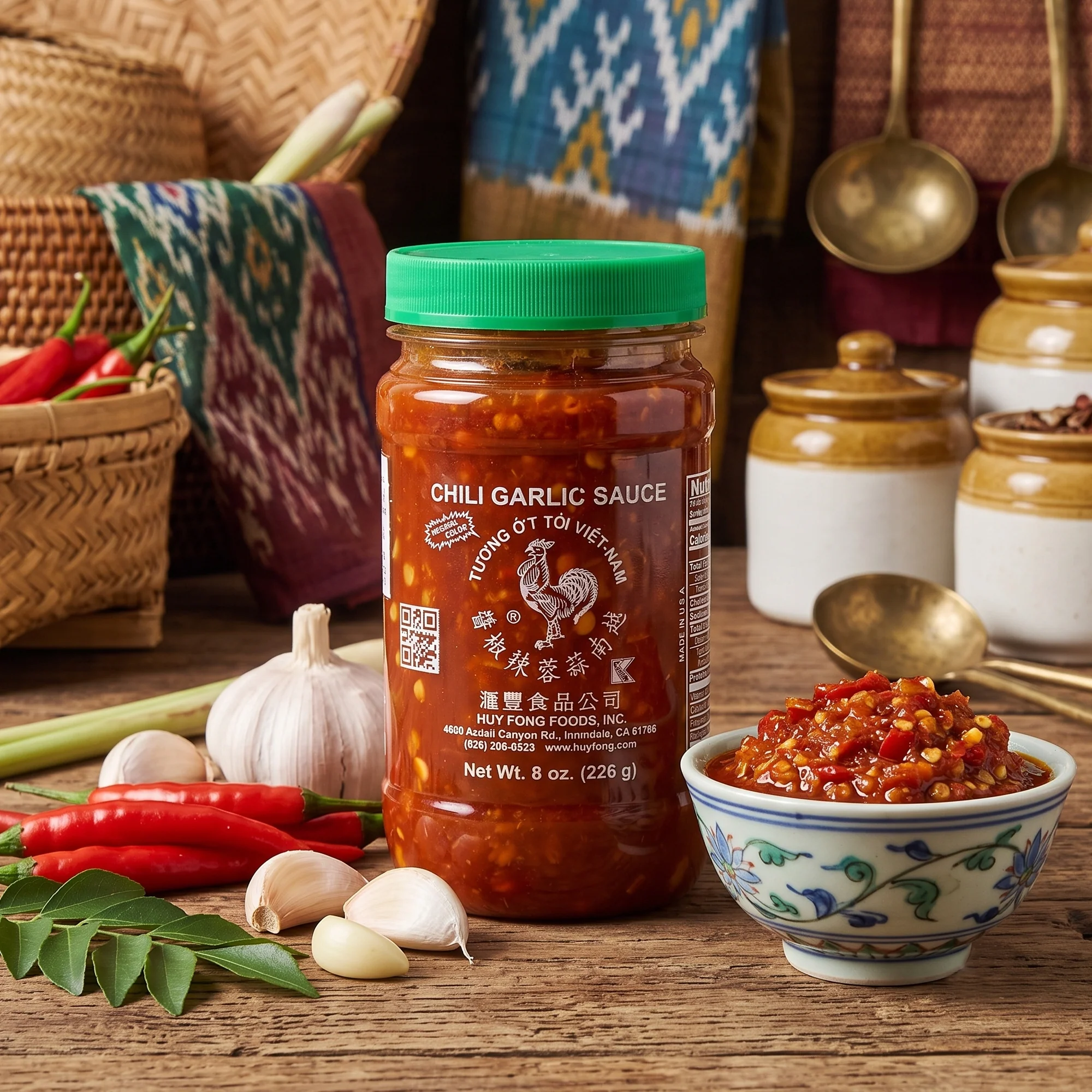 Huy Fong Chili Garlic Sauce, 226g (Spicy Chili & Garlic Condiment, Ideal for Stir-Fries, Noodles, Dumplings & Dipping, Savoury & Versatile Asian Cooking Sauce) - Image 4