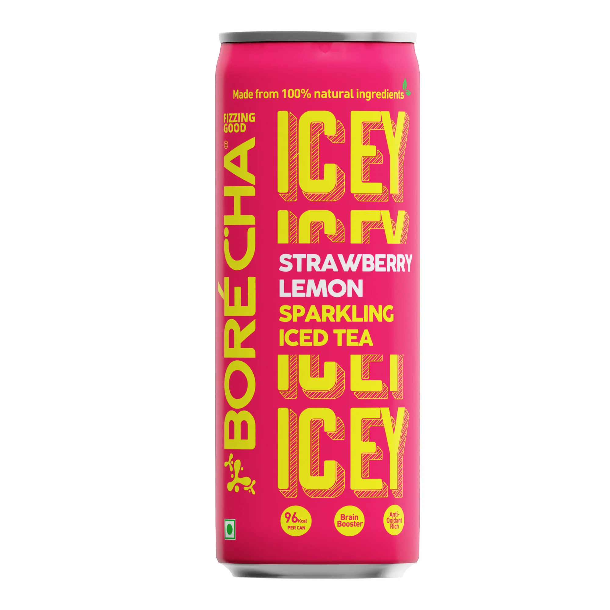 ICEY Strawberry Lemon Sparkling Iced Tea, 330ml