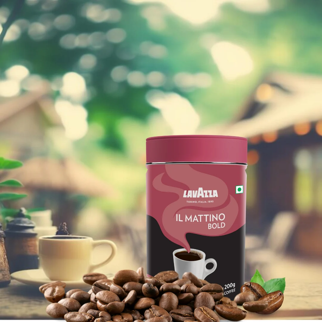 Il Mattino Bold |Pure Ground Coffee | Blend of Arabica & Robusta| Medium Roast | Notes of Wood, Cocoa & Spices | Intensity 5 | 200g Tin - Image 9