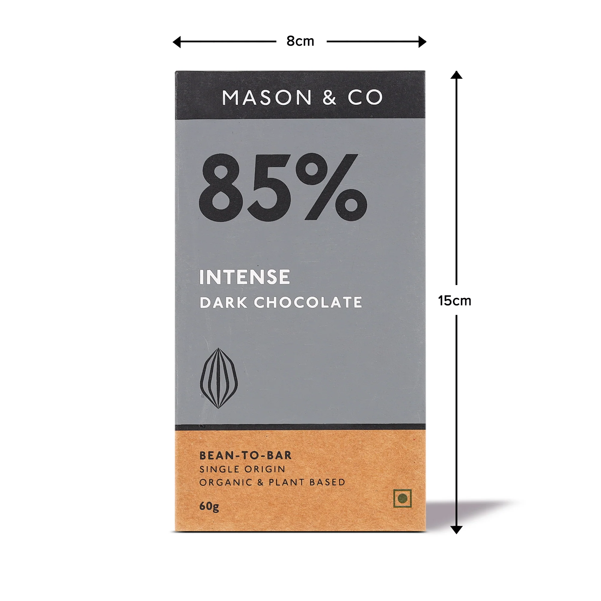 Intense 85% Dark Organic Chocolate Bar 60g - Image 4