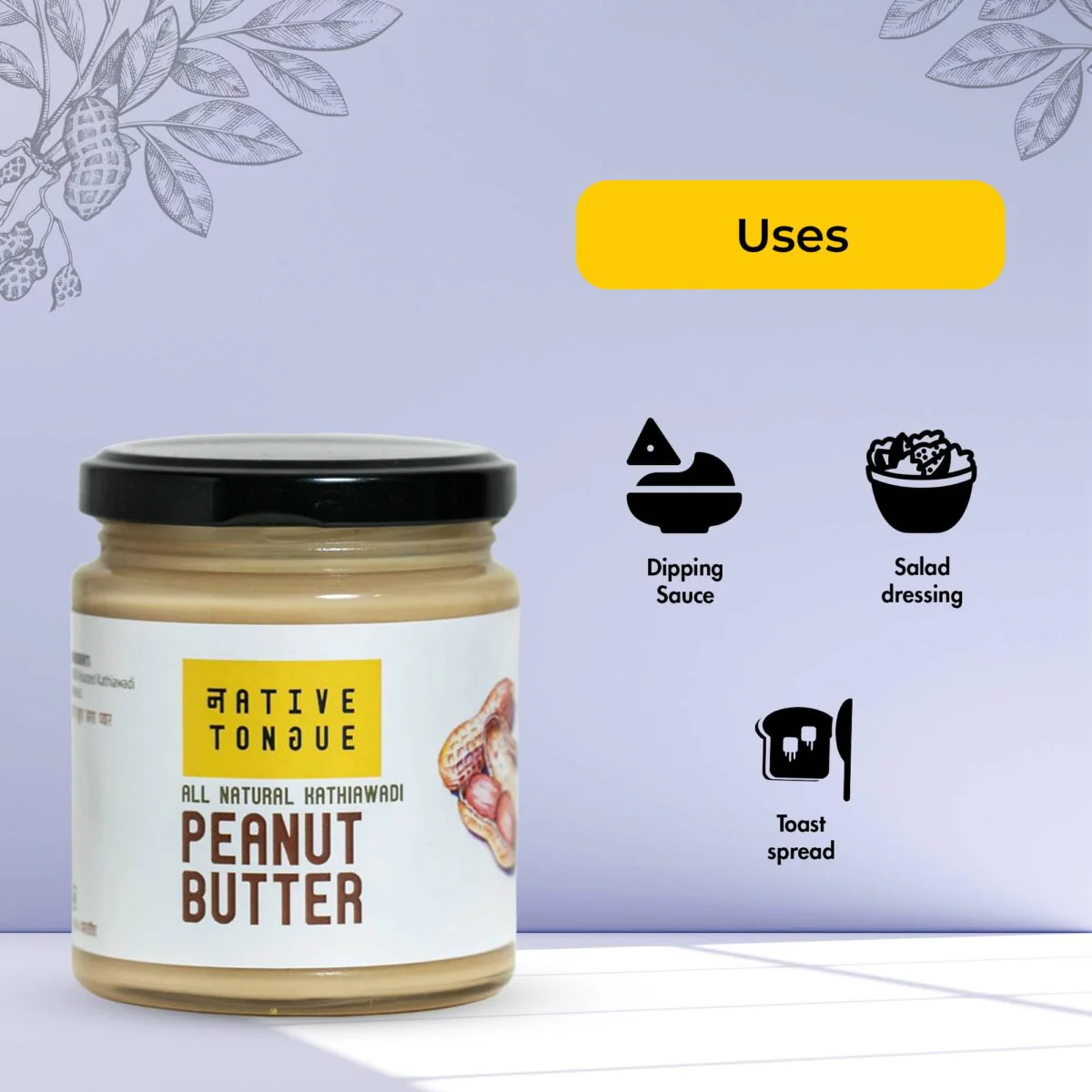 Kathiawadi Unsweetened Peanut Butter, 200g - Image 3