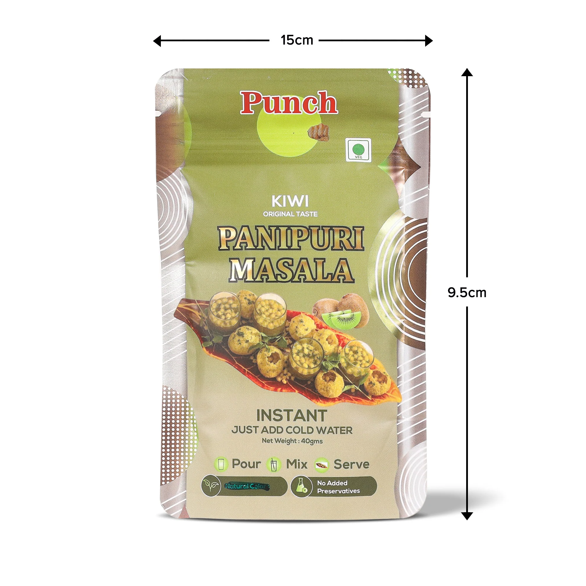 Kiwi Panipuri Masala, 40g (Instant Pani Puri Masala Mix | Tangy & Refreshing Kiwi Flavour | Just Add Water | No Added Preservatives) - Image 5
