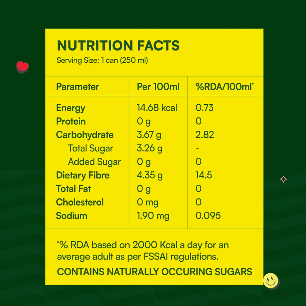 Hadō Lemongrass Ginger Crafted Soda, 250ml x 4 (10g Fibre, Zero Added Sugar) - Image 3