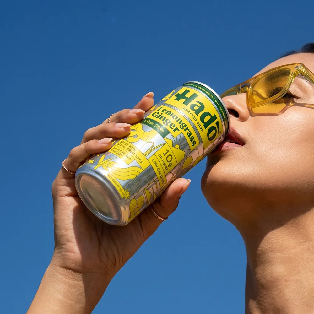 Hadō Lemongrass Ginger Crafted Soda, 250ml x 4 (10g Fibre, Zero Added Sugar) - Image 7