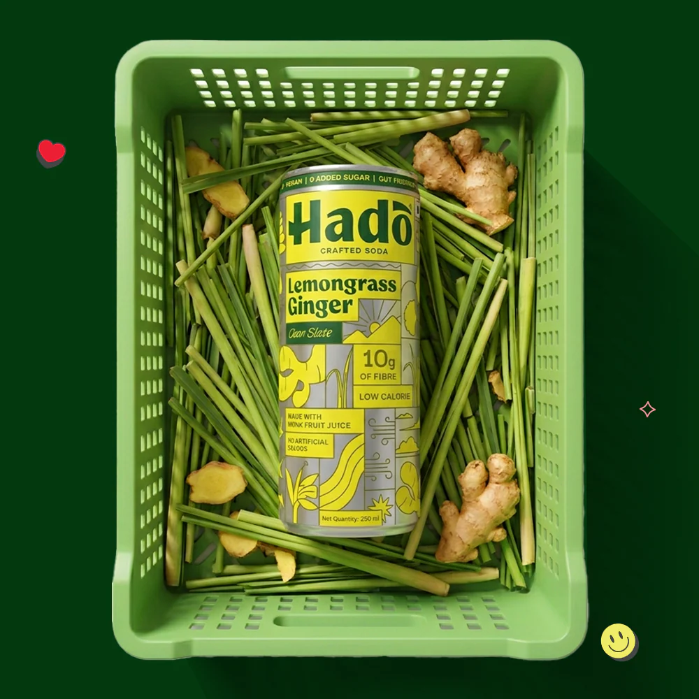 Hadō Lemongrass Ginger Crafted Soda, 250ml x 4 (10g Fibre, Zero Added Sugar) - Image 9