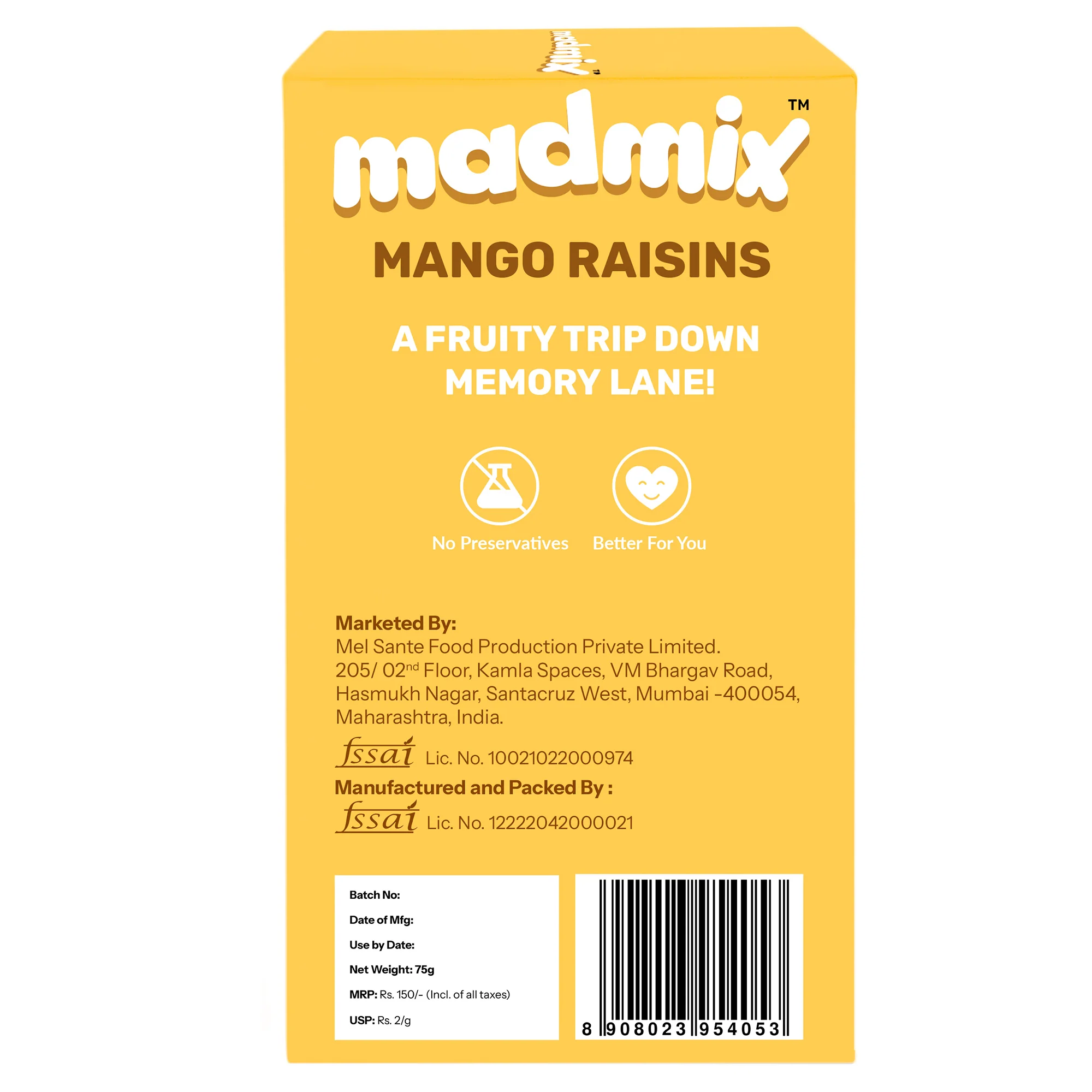 Mango Flavoured Raisins, 11g - Image 4