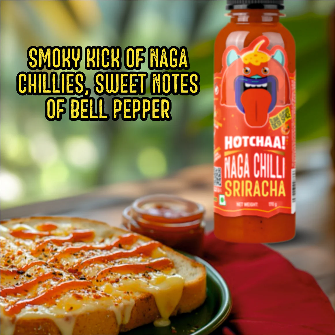 Naga Chilli Sriracha Sauce, 170g (Made of Smoky, Tangy and Spicy Flavour , NO MSG, No Oil, Vegan) - Image 5