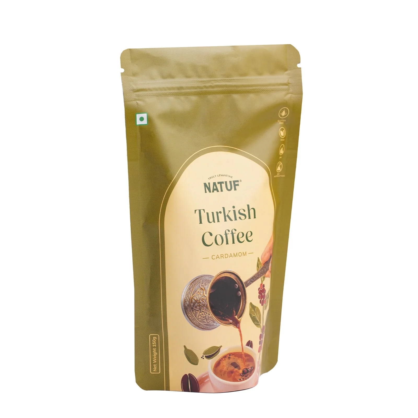 Natuf Turkish Cardamom Coffee, 150g - Image 3