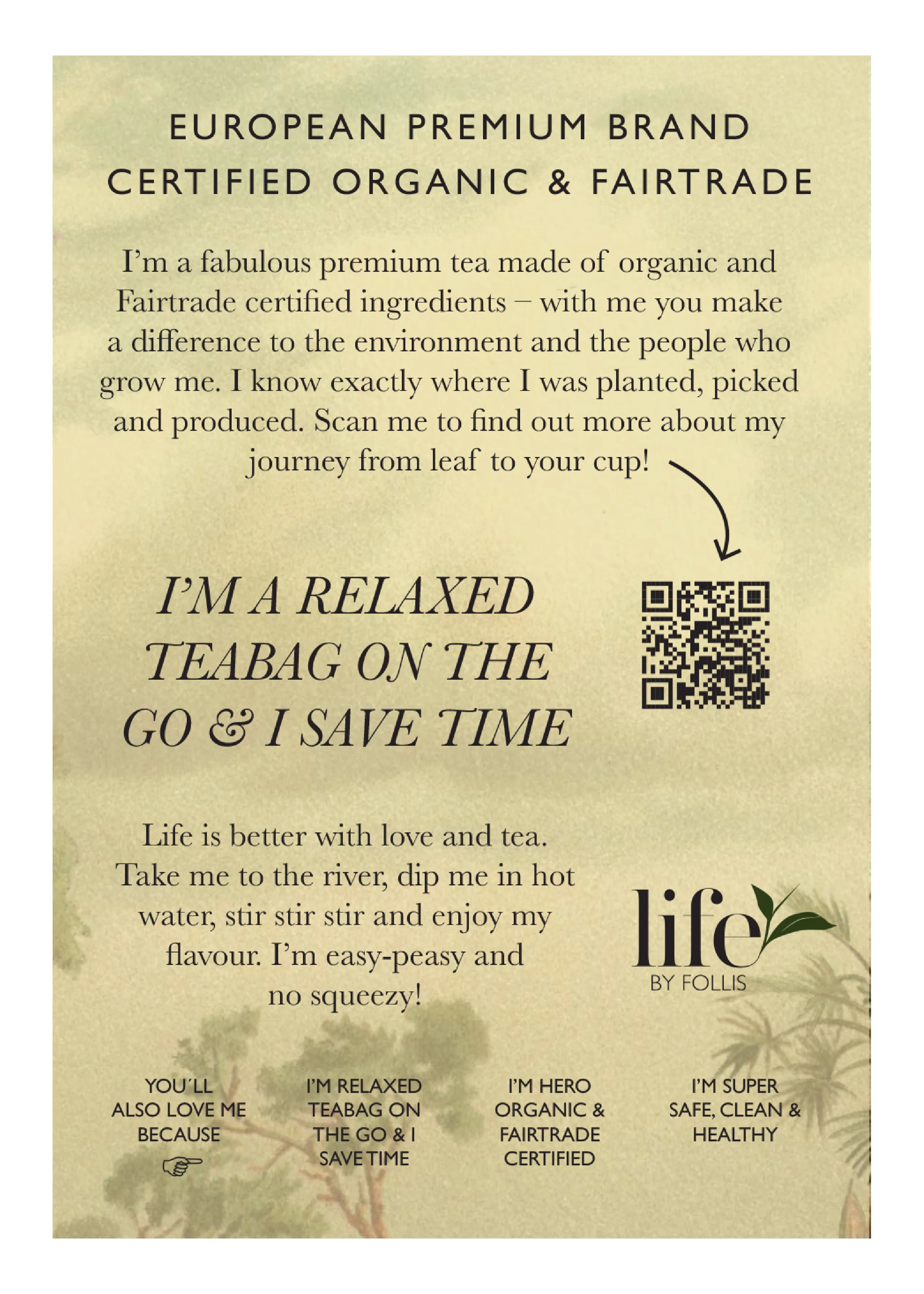 Natural Green Tea, 20 Enveloped Tea Bags - Image 3