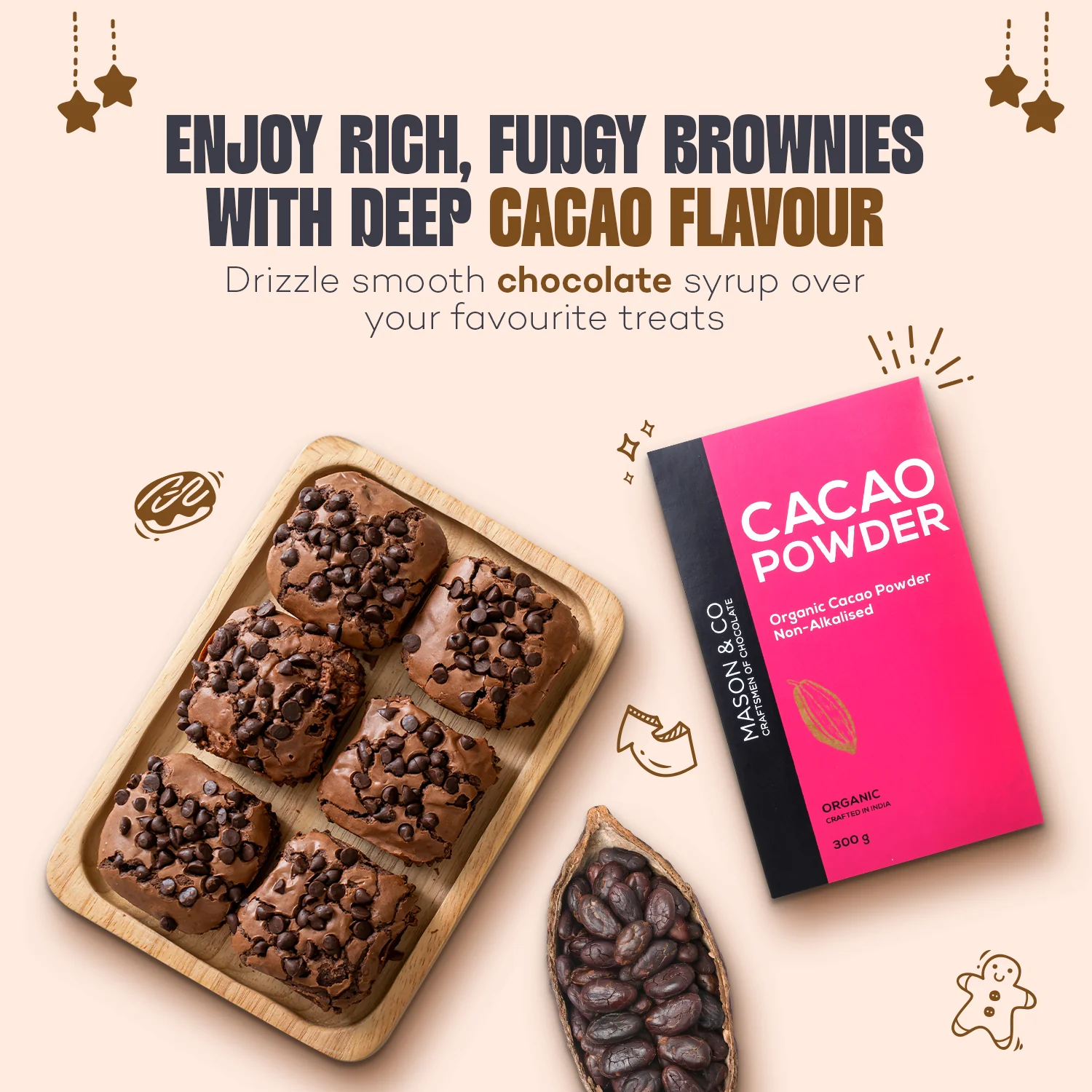 Organic Cacao Powder, 300g | Non-Alkalised | Raw | Vegan | Artisanal Indian Cacao | Single-Origin - Image 6