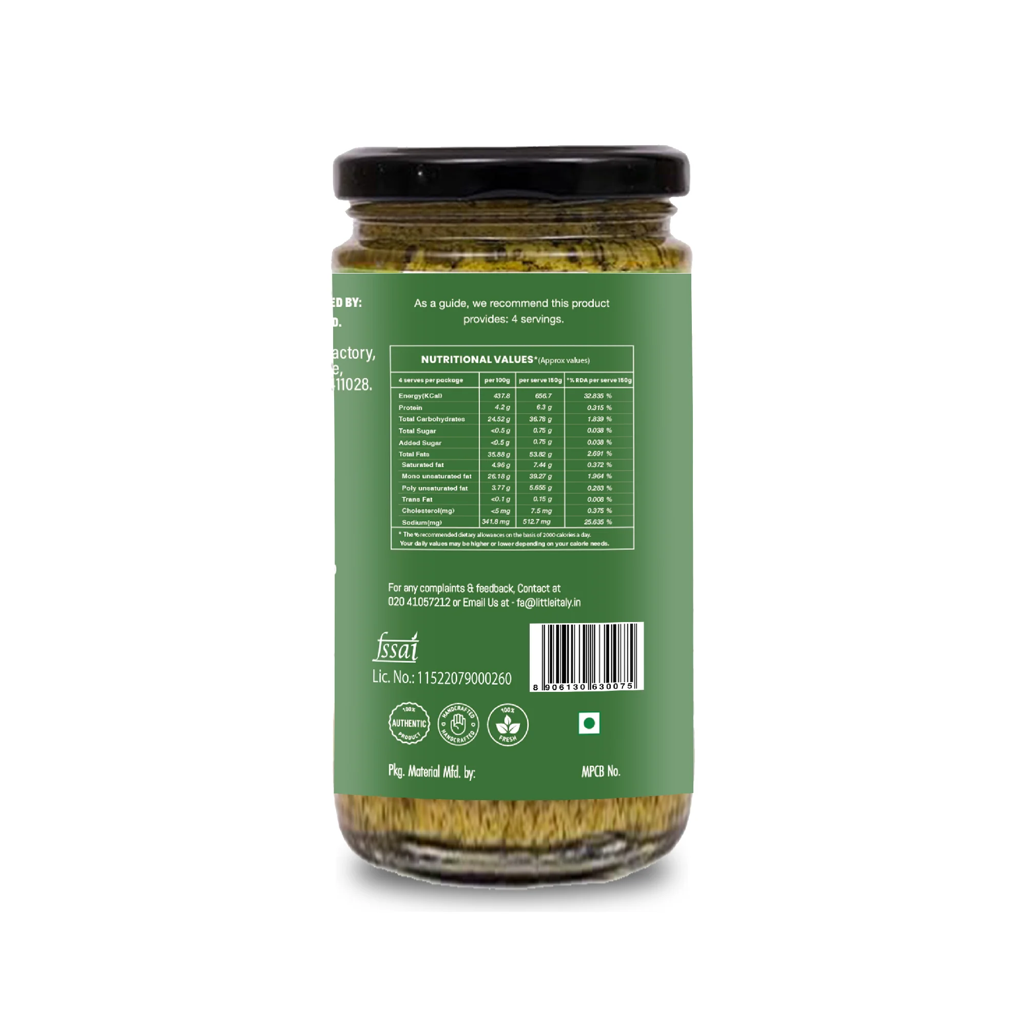Pesto Sauce by Little Italy, 200g - Image 2