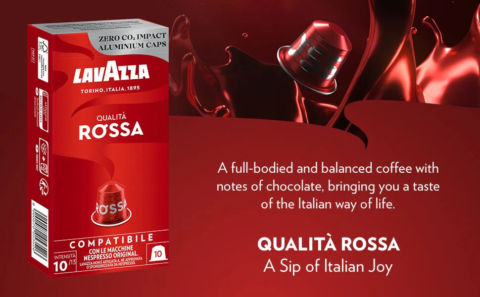 Qualità Rossa | Nespresso Compatible Aluminium Capsules | Pack of 10 | Intensity 10 | 57g - Image 10