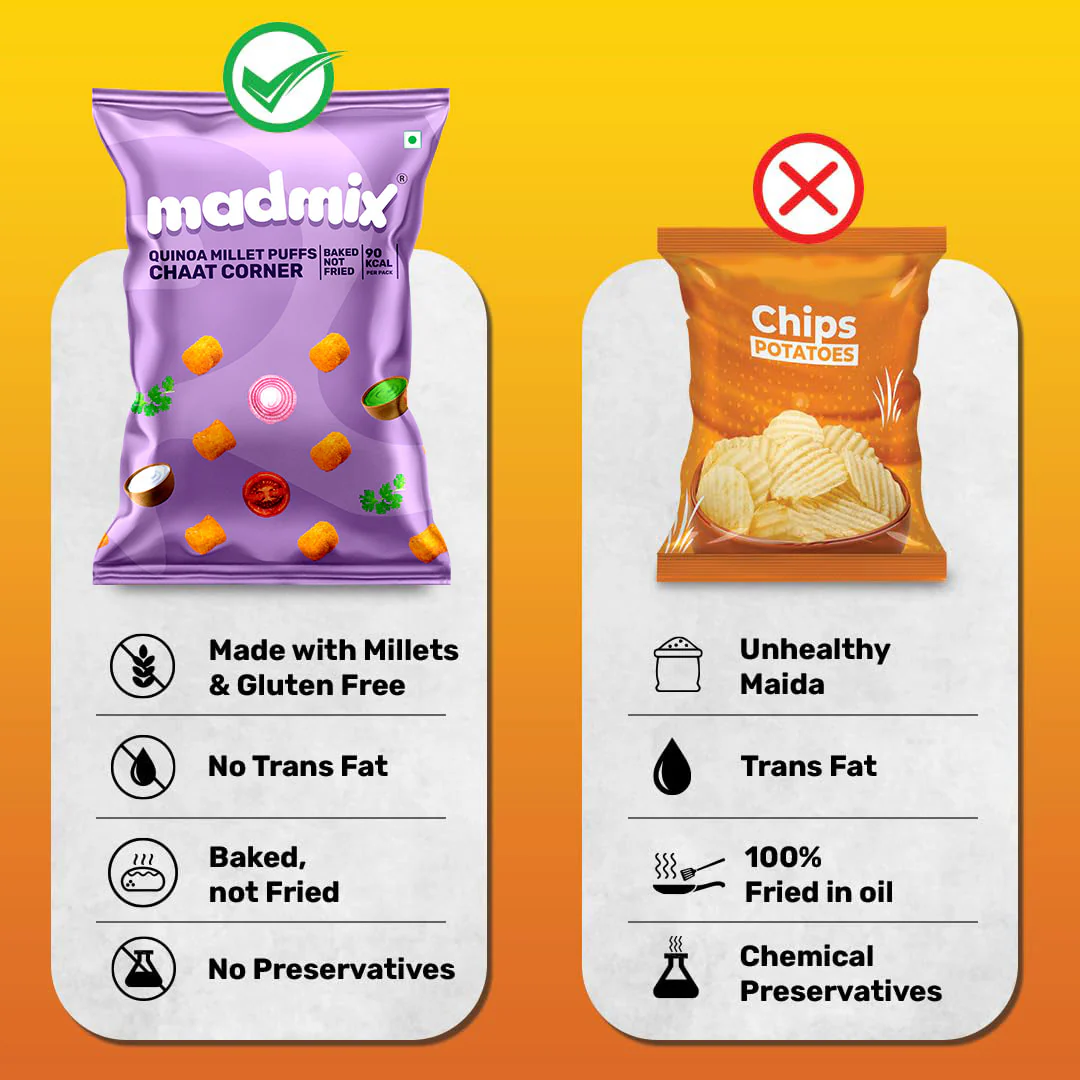 Quinoa Millet Puffs Chaat Corner, 50g - Image 3