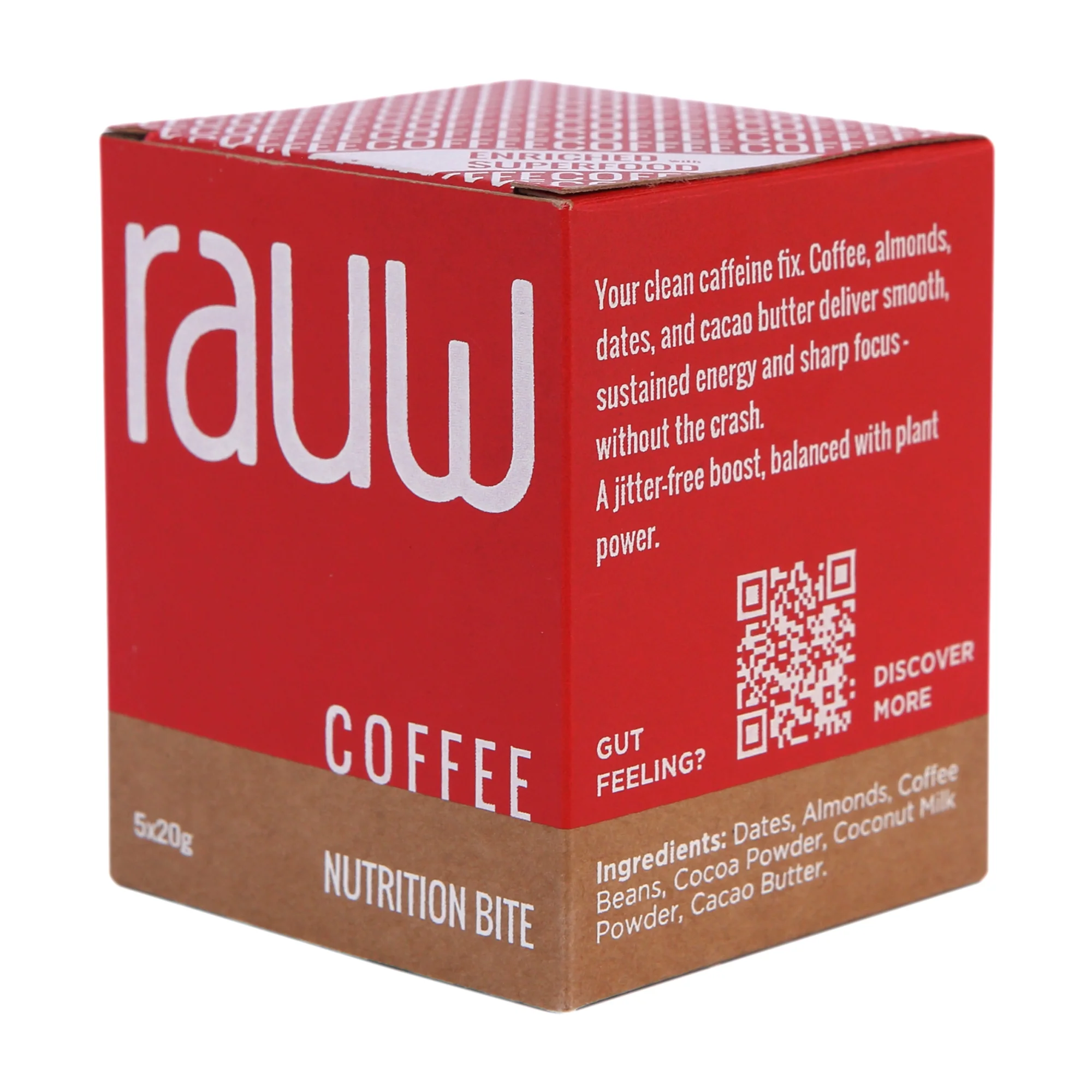 Rauw Coffee Nutrition Bite, 100g (5x20g) - Image 4