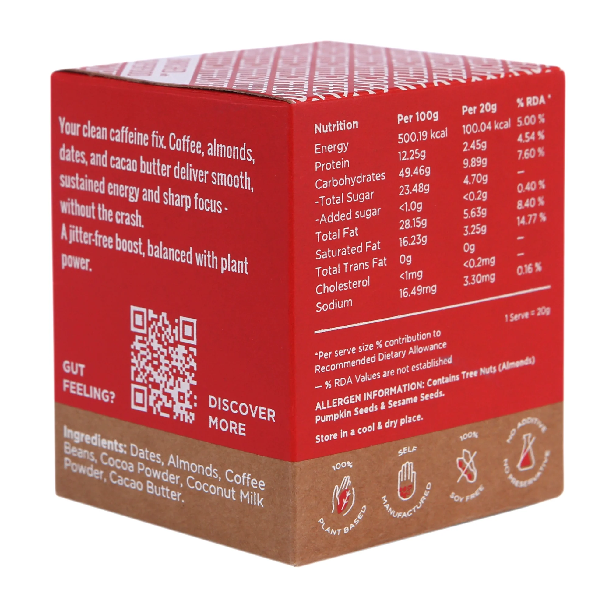 Rauw Coffee Nutrition Bite, 100g (5x20g) - Image 7