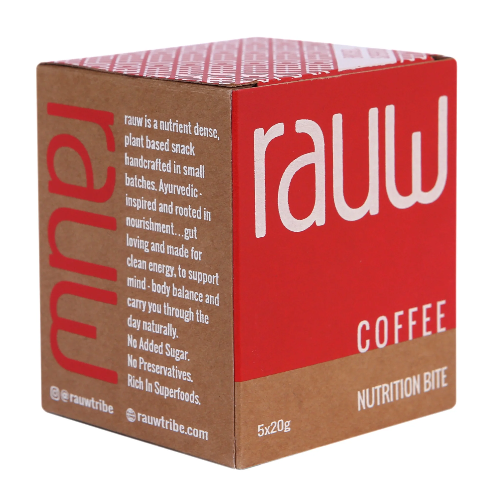 Rauw Coffee Nutrition Bite, 100g (5x20g) - Image 8