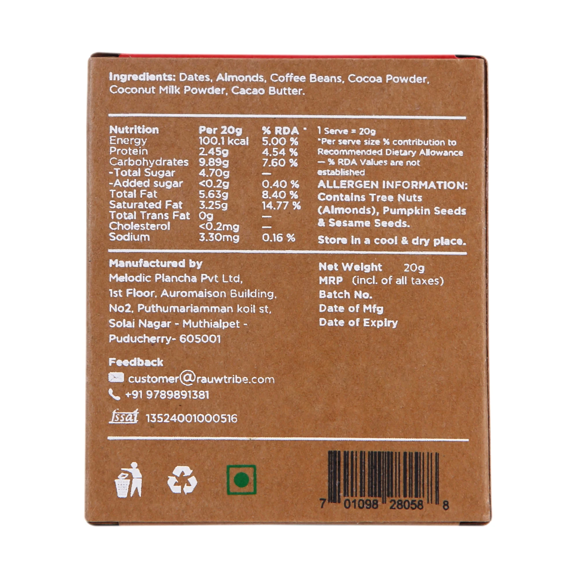 Rauw Discovery Nutrition Bite, 80g (4x20g) - Image 2