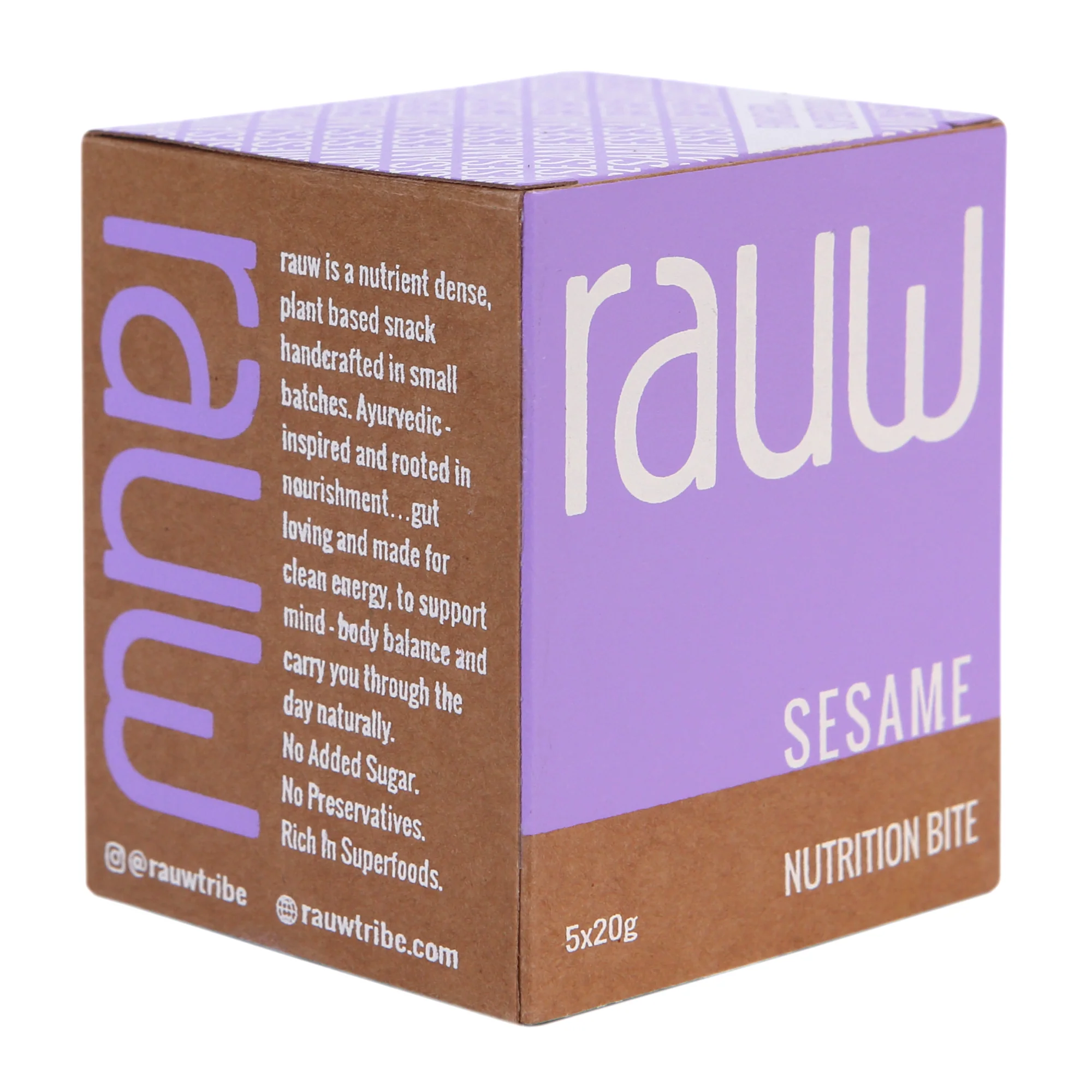 Rauw Sesame Nutrition Bite, 100g (5x20g) - Image 4