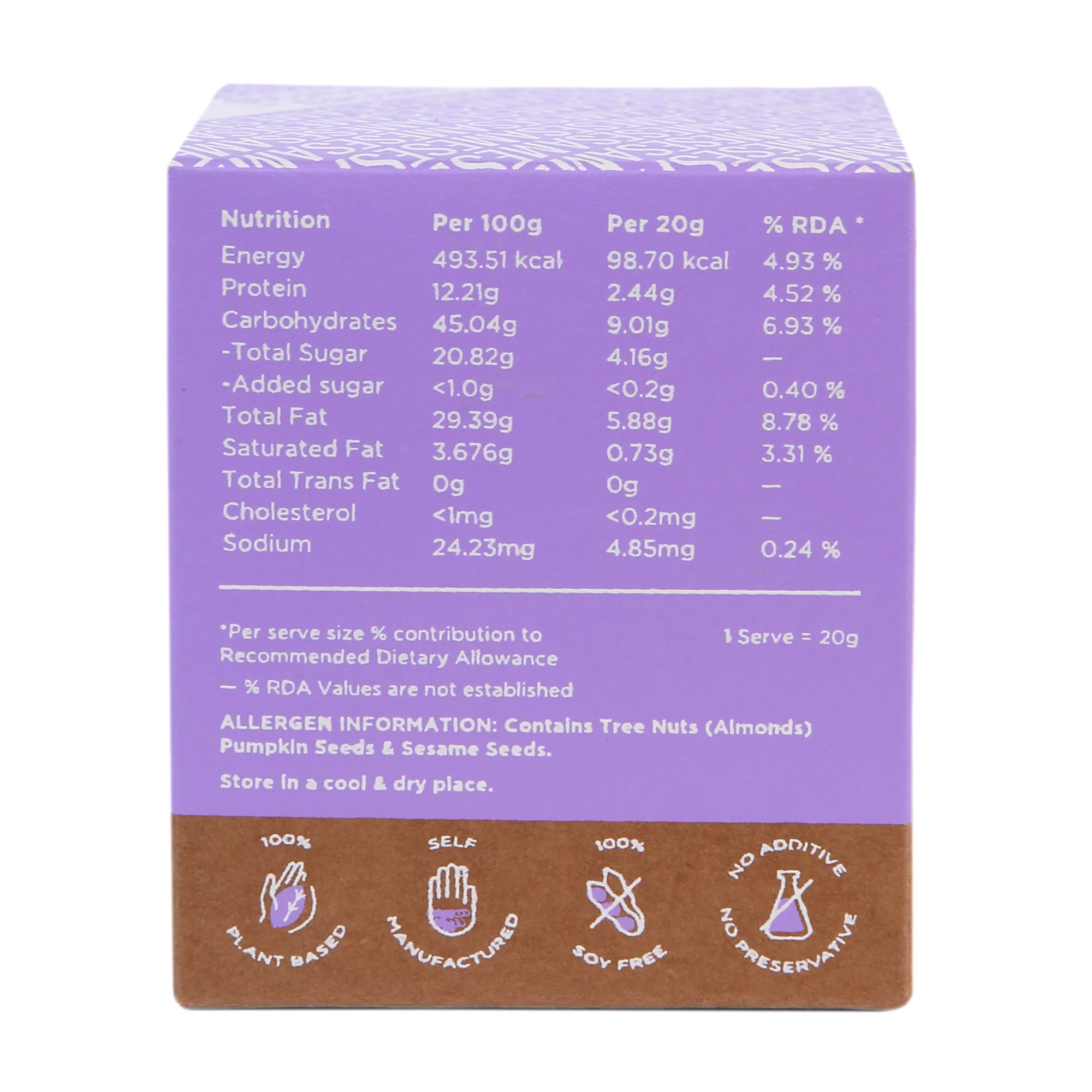 Rauw Sesame Nutrition Bite, 100g (5x20g) - Image 6
