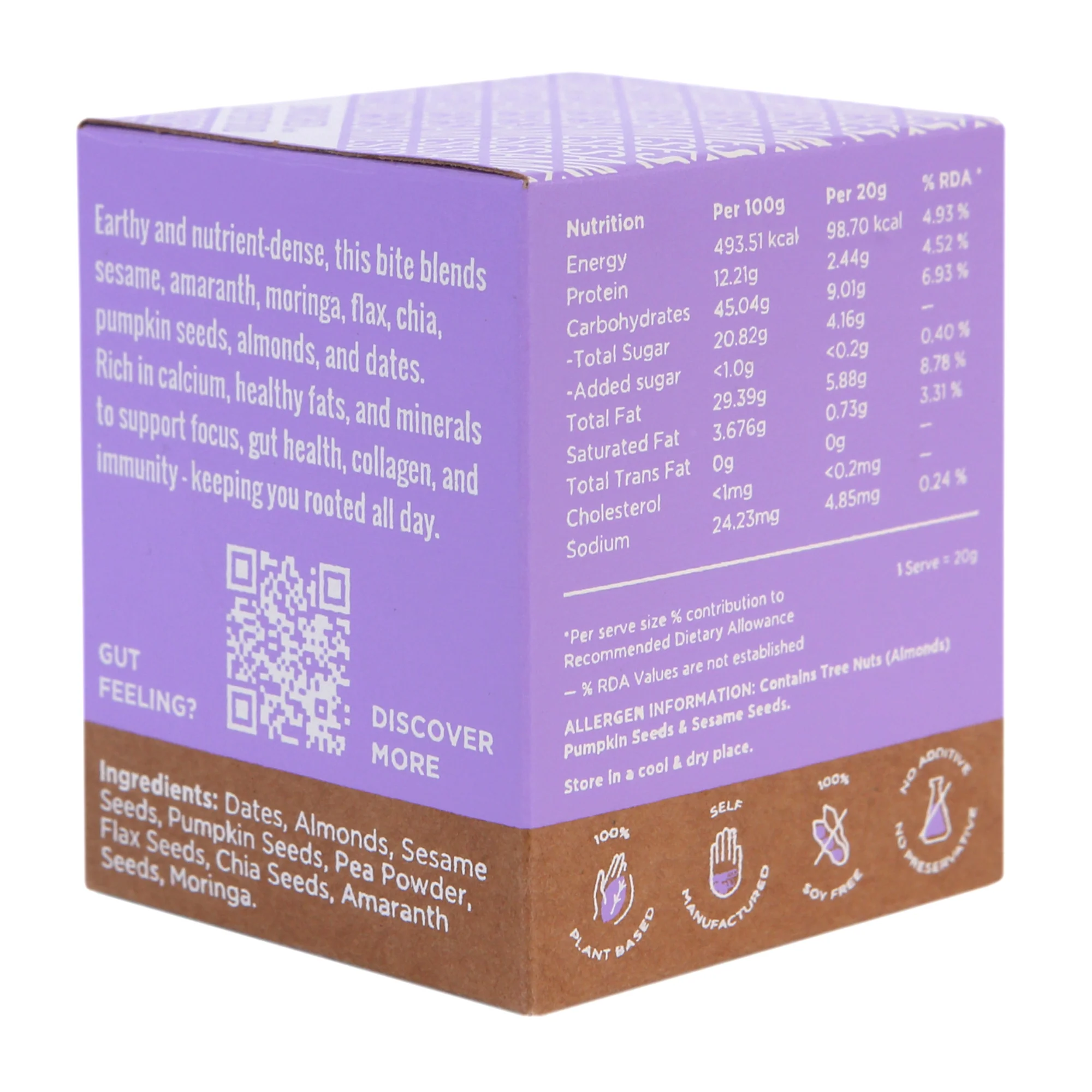 Rauw Sesame Nutrition Bite, 100g (5x20g) - Image 7