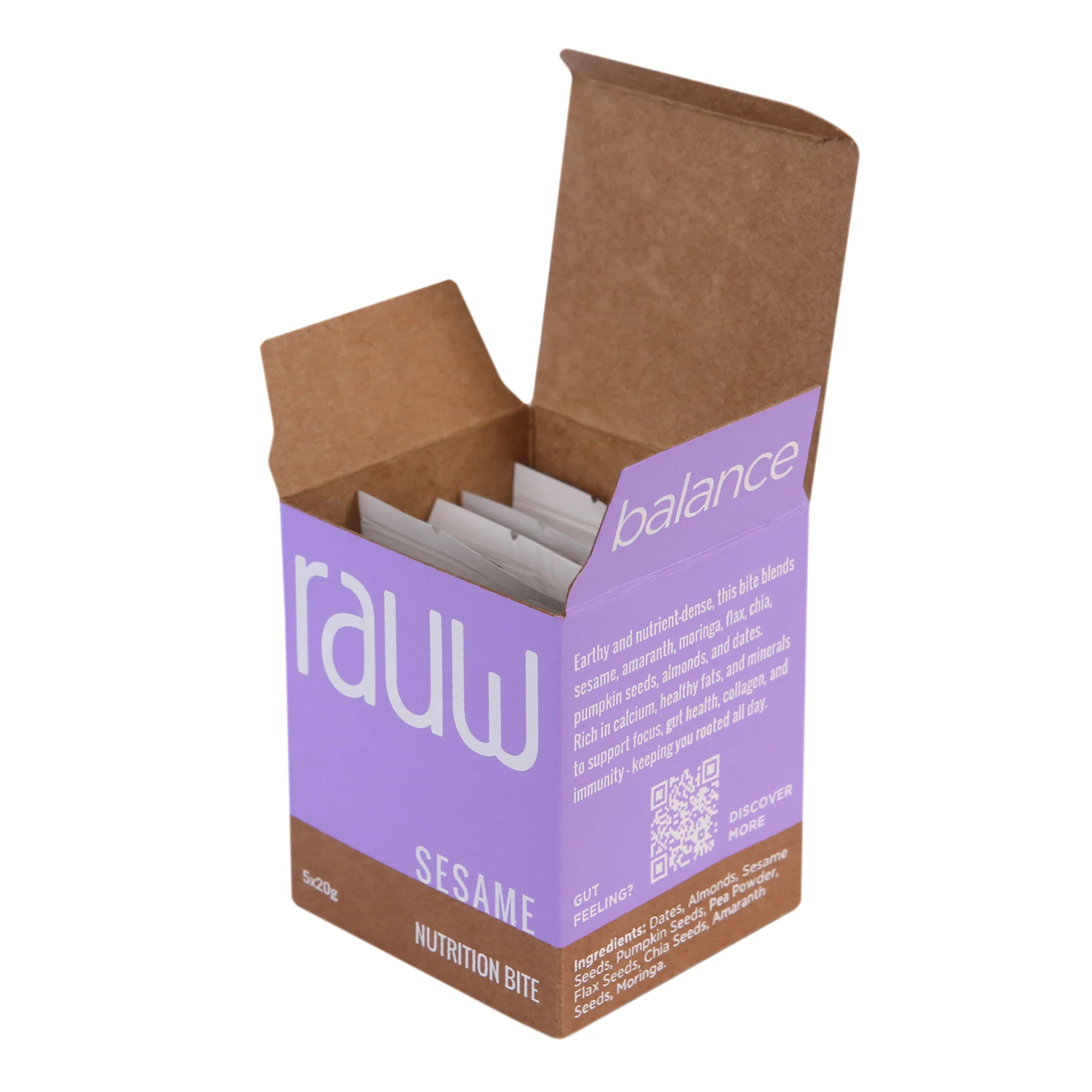 Rauw Sesame Nutrition Bite, 100g (5x20g) - Image 8