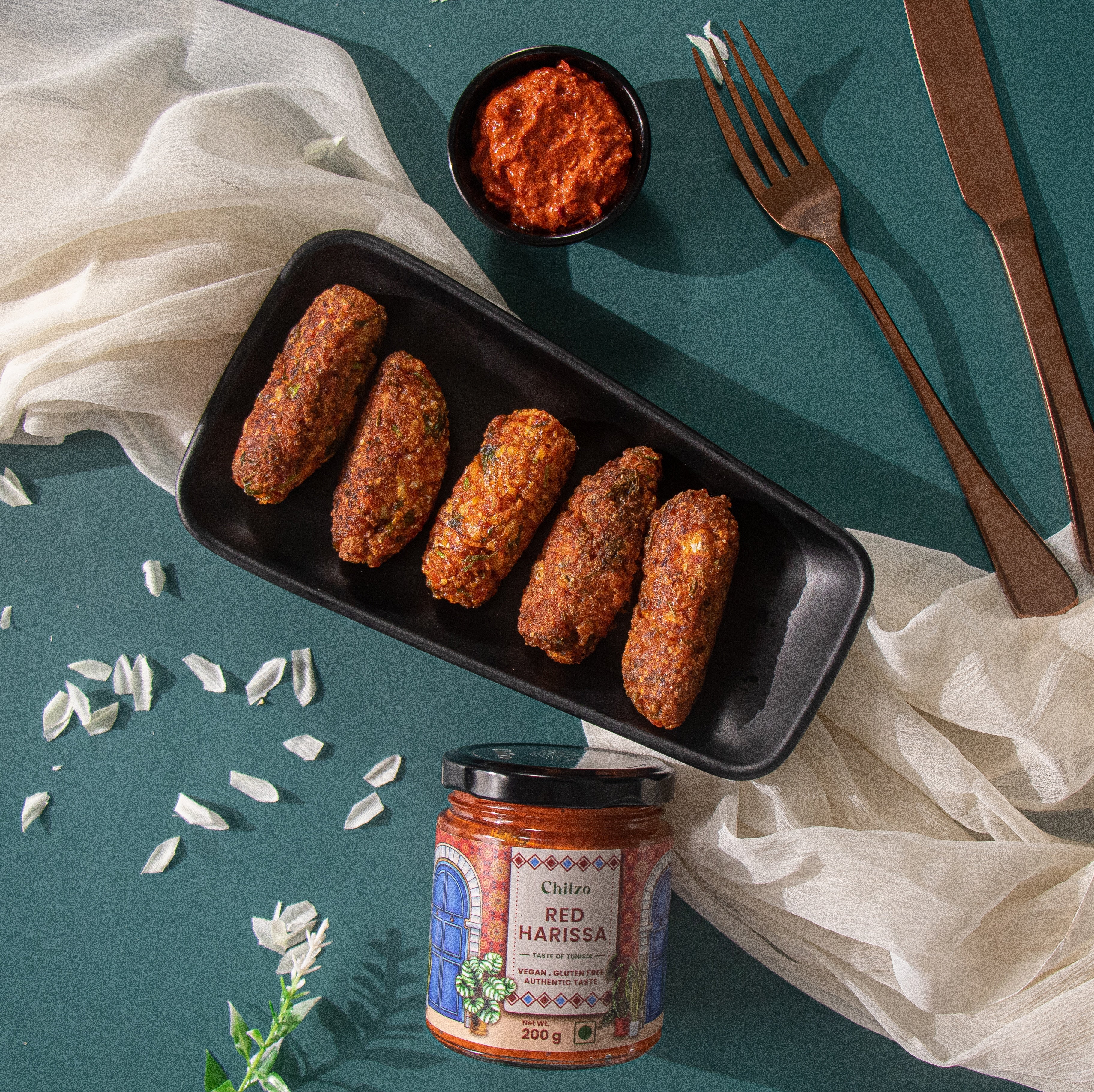 Red Harissa,200g (Authentic Harissa, Made with Dried Red Chilies, No Artificial Colors/Flavors, Dip, Stir-fry, Marinate) - Image 4