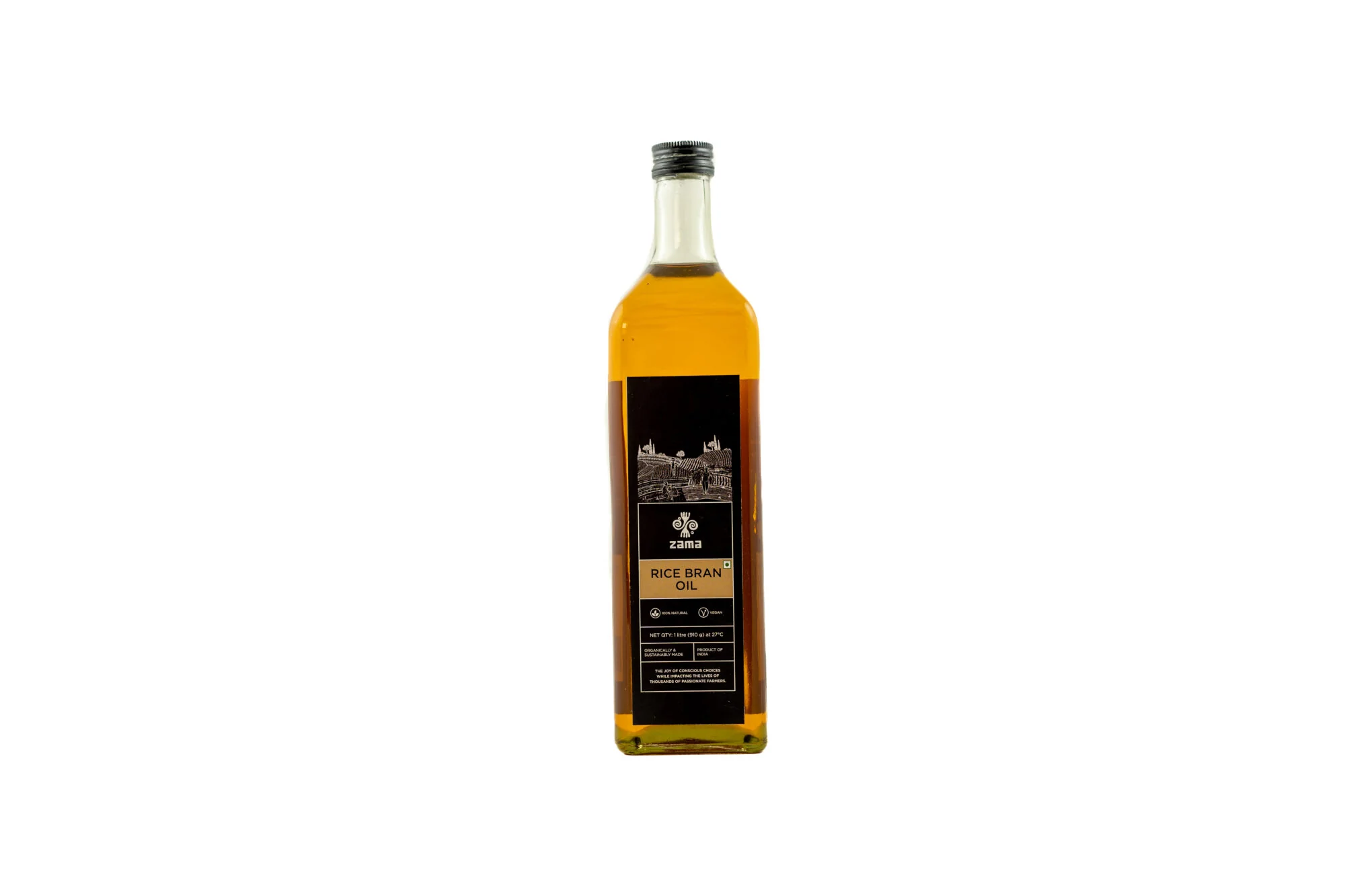 Rice Bran Oil,1L (Cold-Pressed | Edible oil | Suitable for stir frying and deep frying |Nutty, Earthy flavor | Use in Stir-fries, soups, dressings, and vinaigrettes)