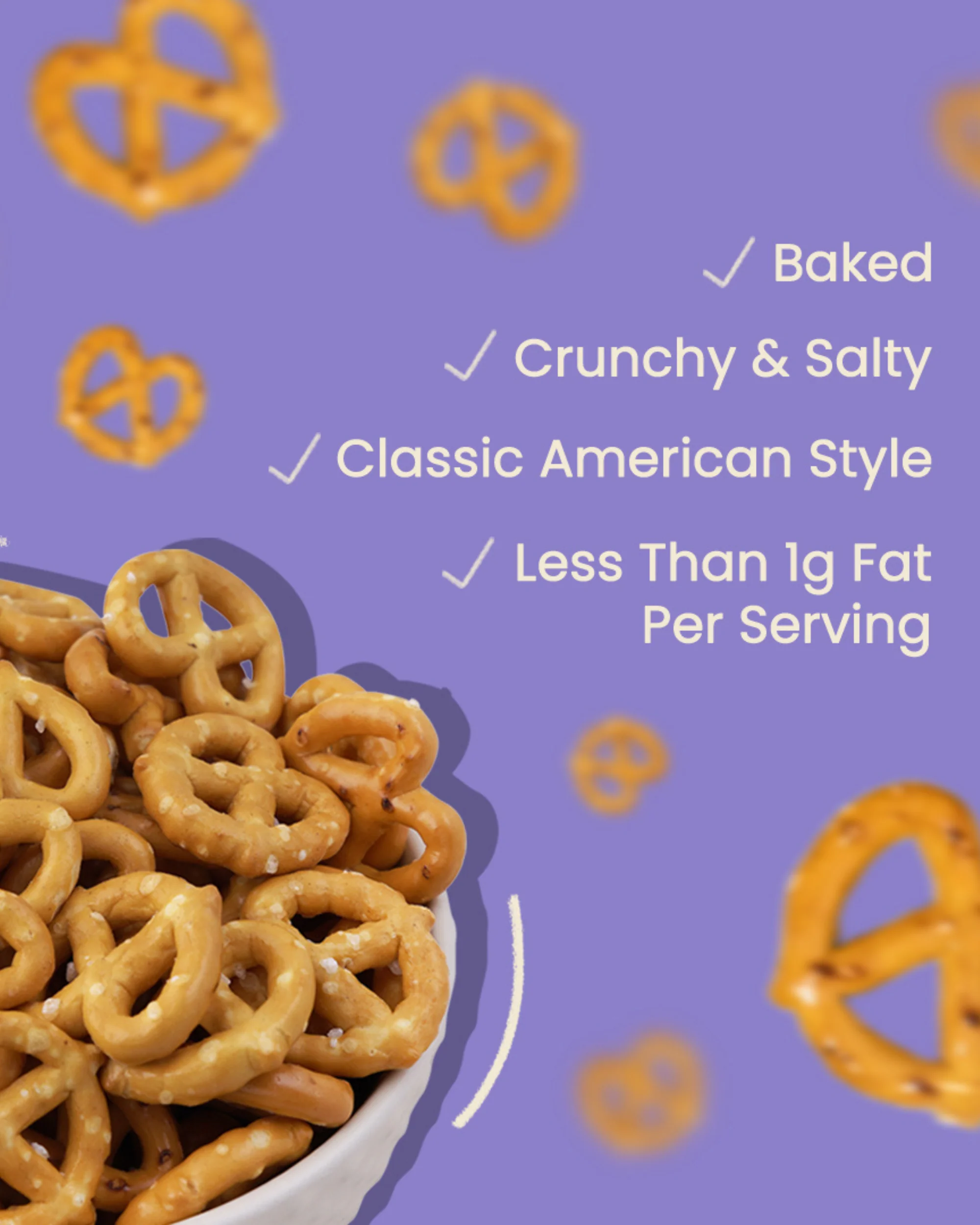 Salted Pretzel Mini Knots Party Pack,200g (Baked Crunchy Snack, Classic Salted Pretzel,| On-the-Go Snack) - Image 5