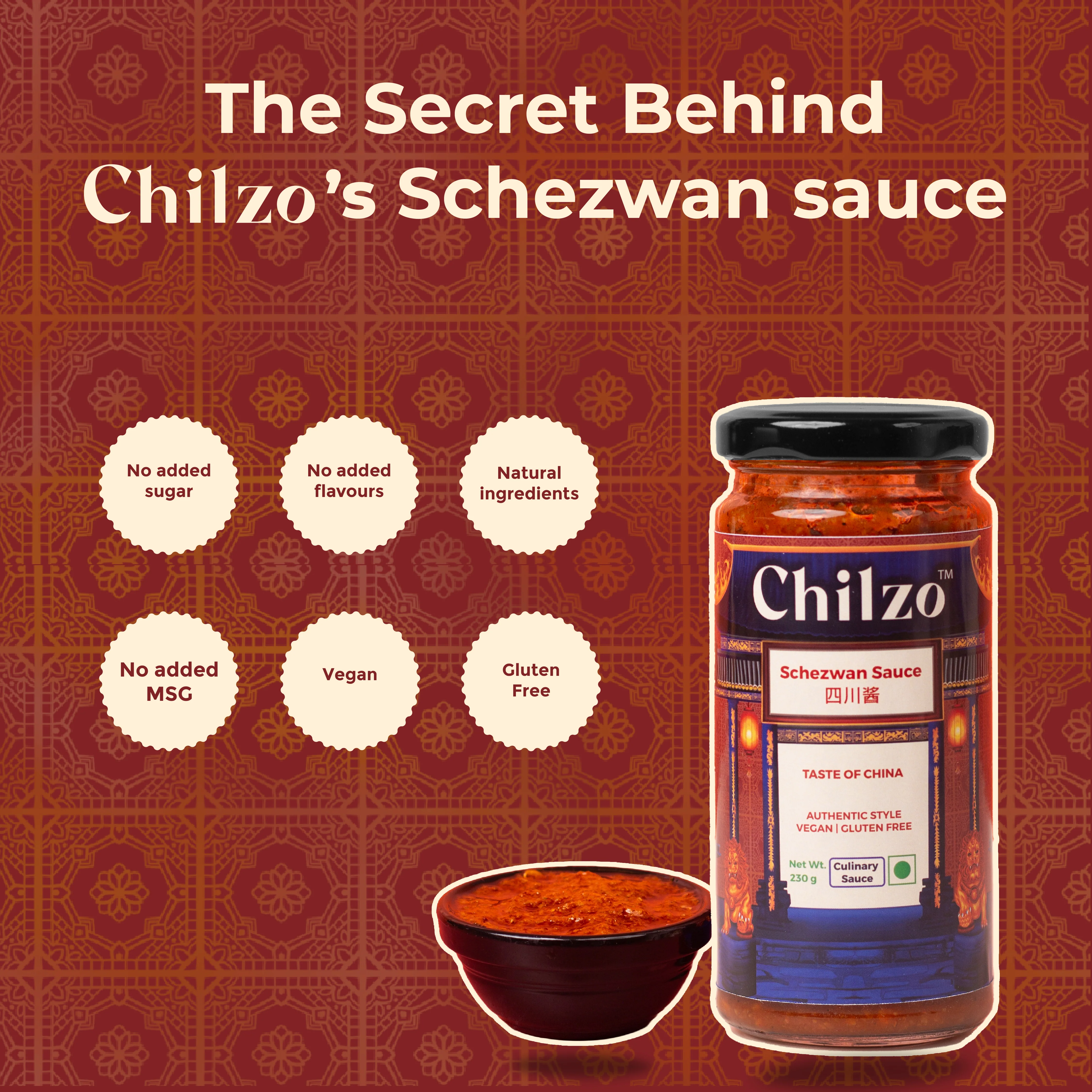Schezwan Sauce, 200g (No Added Sugar, No MSG, No Artificial Flavors/Colors, Made with Fresh Ingredients, Gluten Free) - Image 5