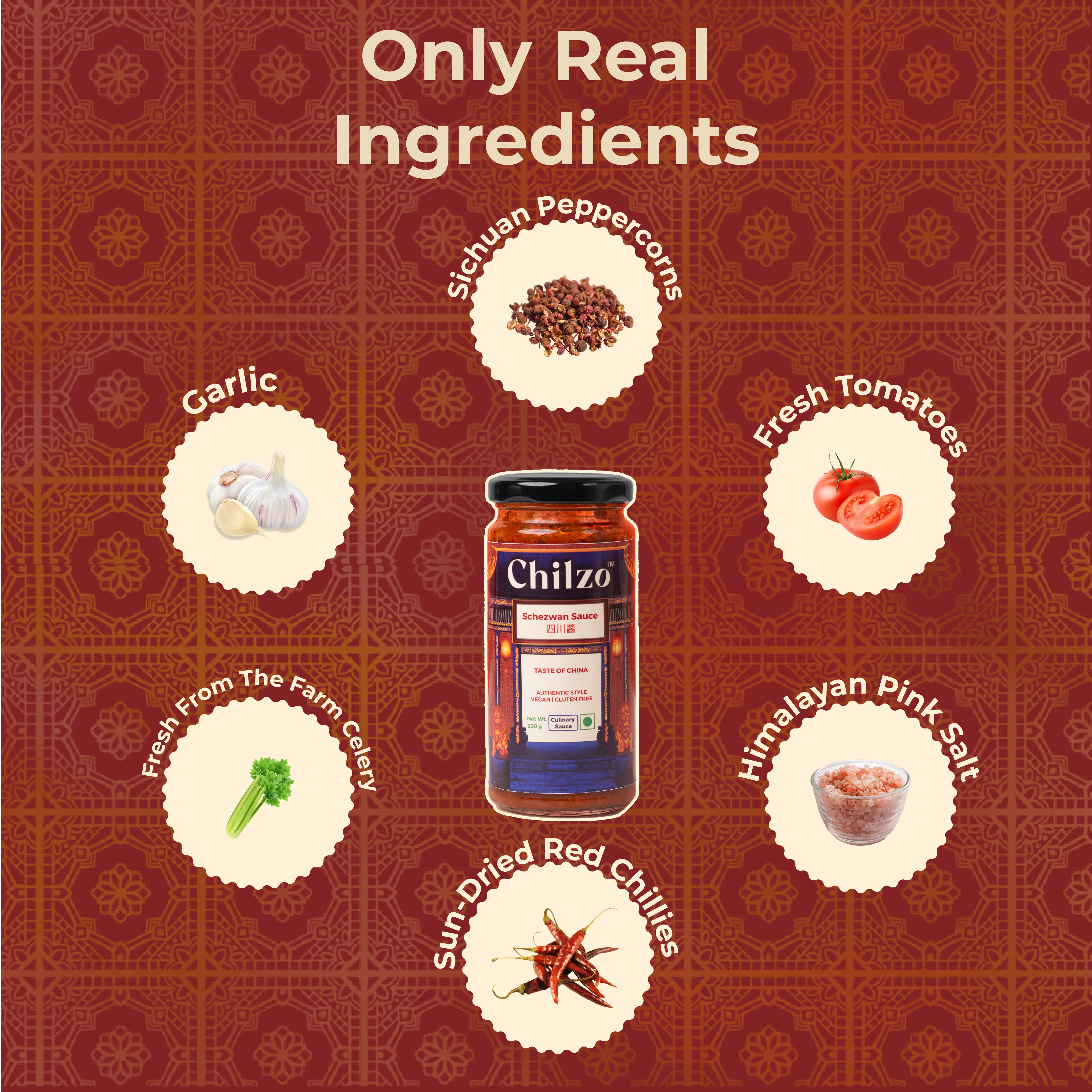 Schezwan Sauce, 200g (No Added Sugar, No MSG, No Artificial Flavors/Colors, Made with Fresh Ingredients, Gluten Free) - Image 6