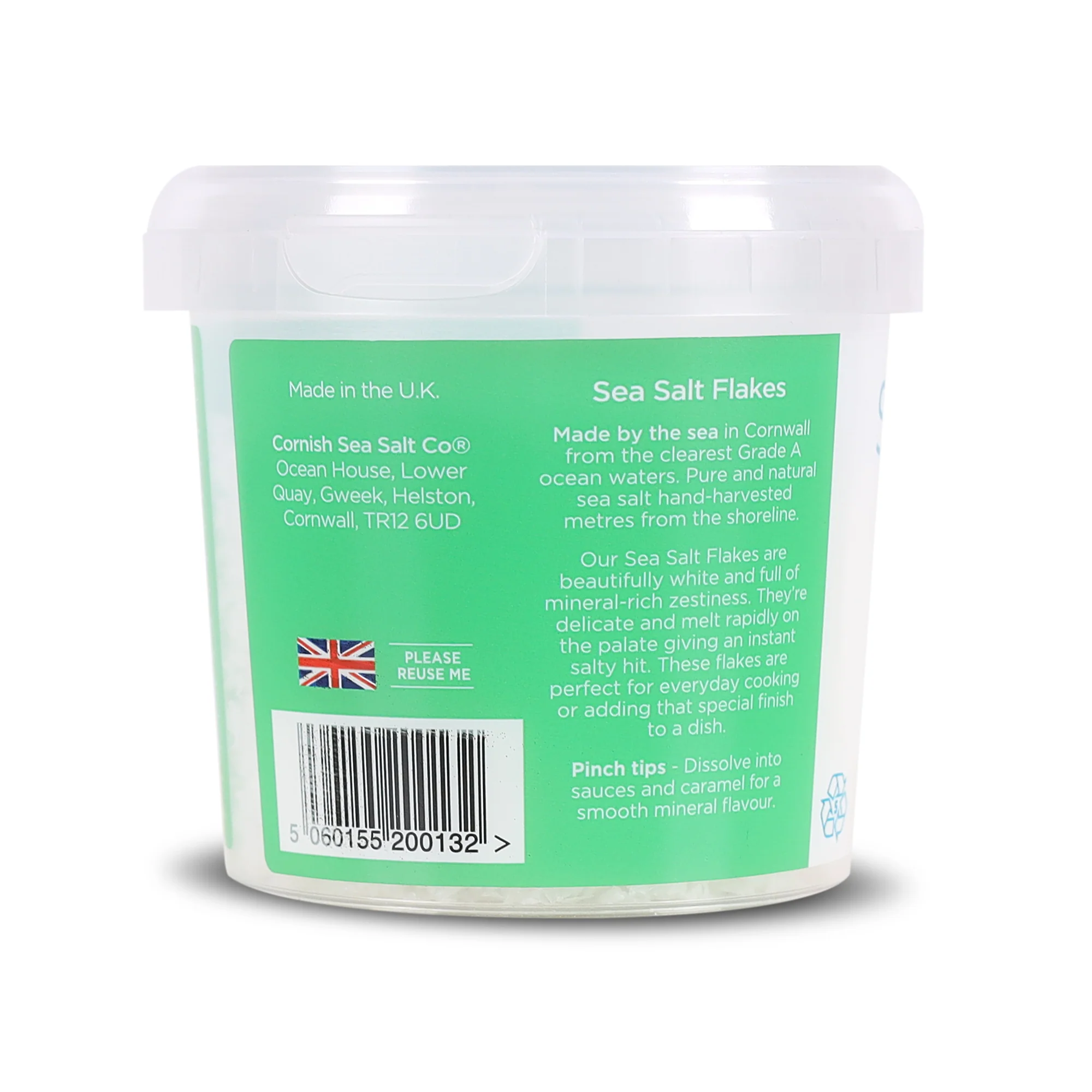 Sea Salt Flakes, 150g, Hand-Harvested Premium Pyramid Salt from Cornwall, Perfect Finishing Touch for Salads & Gourmet Cooking - Image 2