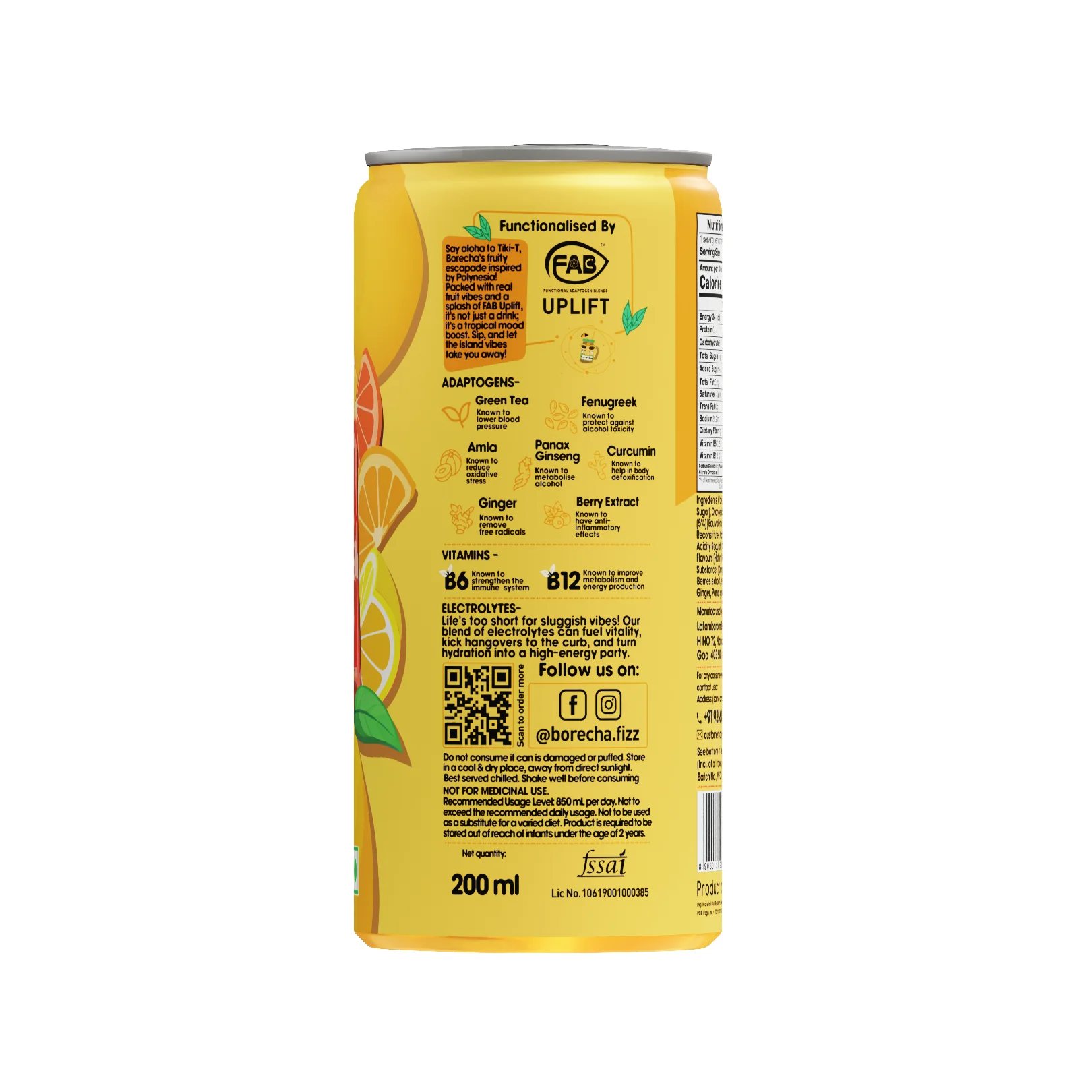 Tiki-T Orange Blossom Juicy Cocktail, 200ml - Image 2