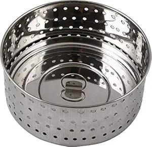 100% Stainless Steel Paneer/Stainer Mould With Top Press Lid, 450 ml, Size 4