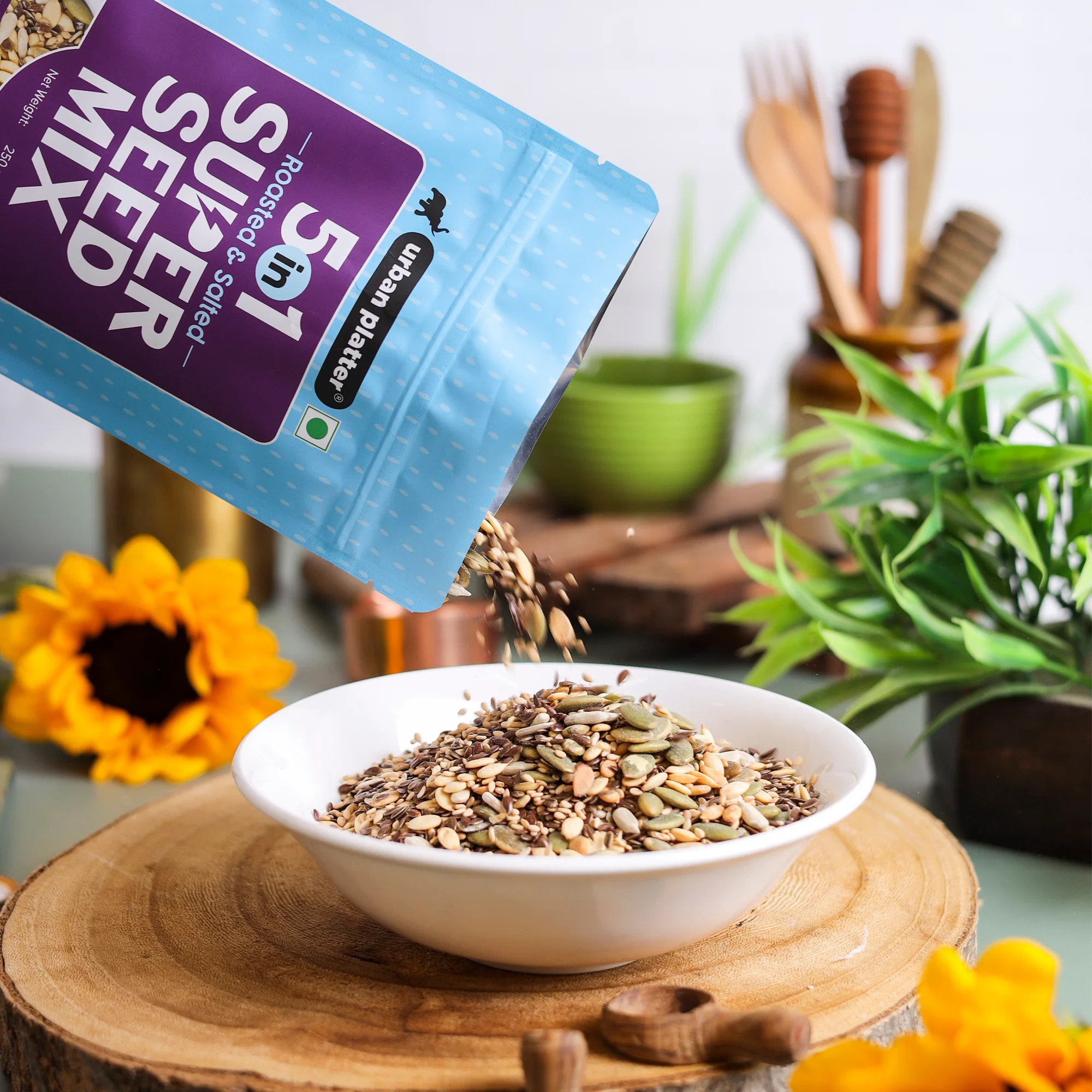 5-in-1 Super Seed Mix, 250g (Roasted and Salted | Sunflower | Pumpkin | Flax | Watermelon | White Sesame) - Image 3