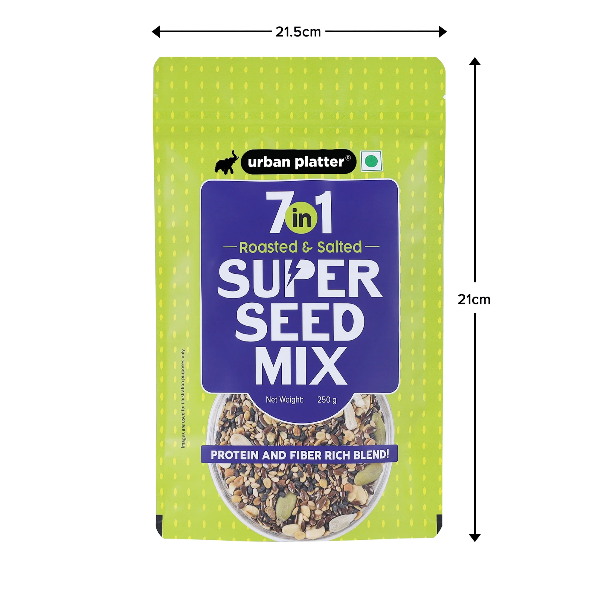 7-in-1 Super Seed Mix, 250g (Roasted and Salted | Sunflower | Pumpkin | Split Coriander | Watermelon | Black Sesame | White Sesame | Flax Seed) - Image 5